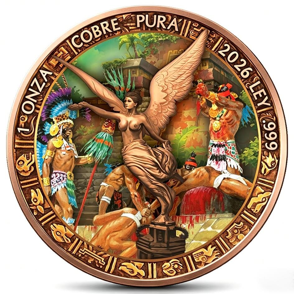 2026 Mexico Libertad History of the Aztec 2 x 1 oz Copper Round Set