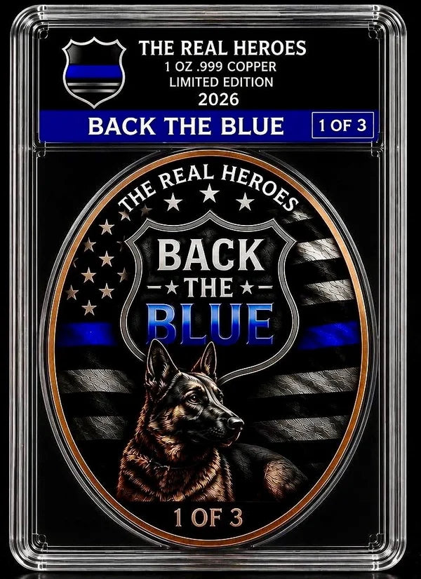 Back the Blue Police | 1 oz Copper Real Heroes Series
