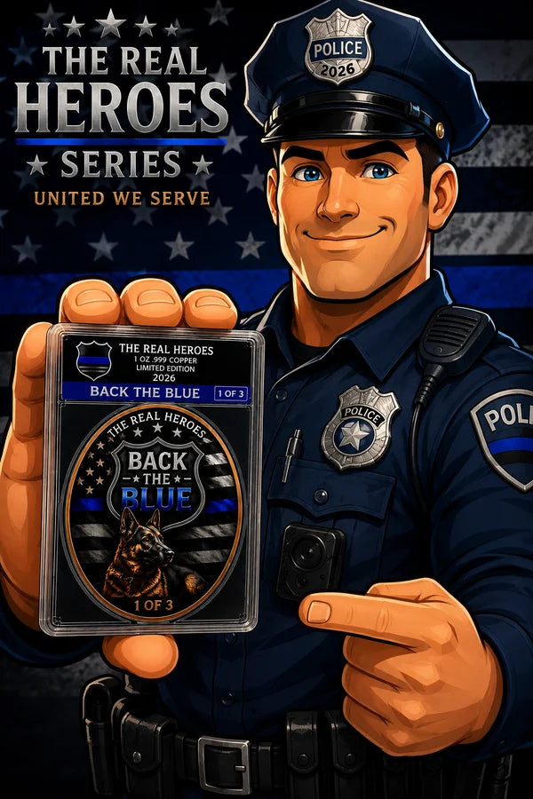 Back the Blue Police | 1 oz Copper Real Heroes Series