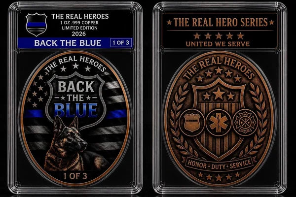 Back the Blue Police | 1 oz Copper Real Heroes Series