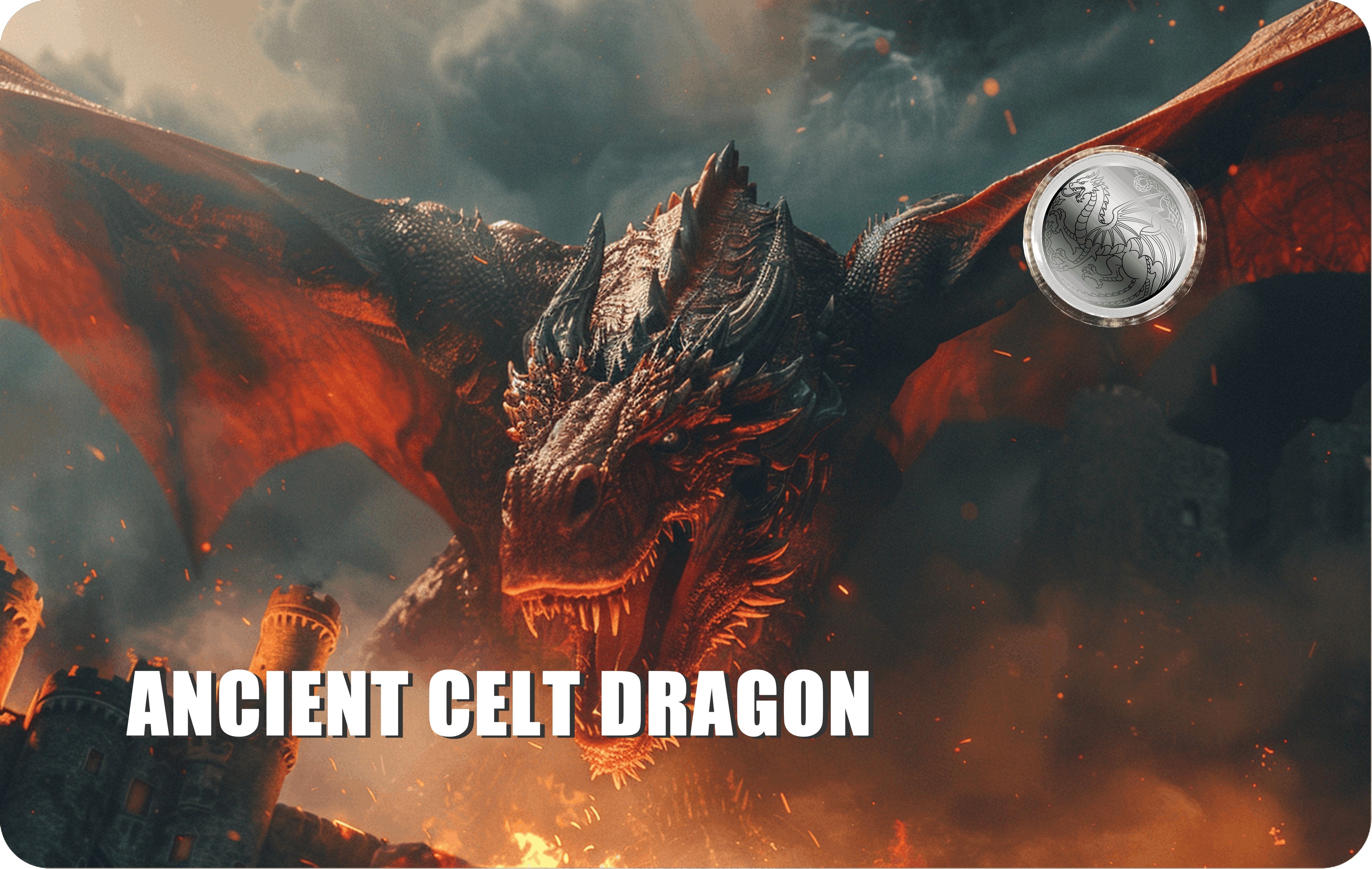 2026 Liberia Ancient Celt Dragon 1/500 oz Platinum Coin in Card