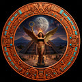 Aztec Moon Angel Colorized 5 oz Copper Round
