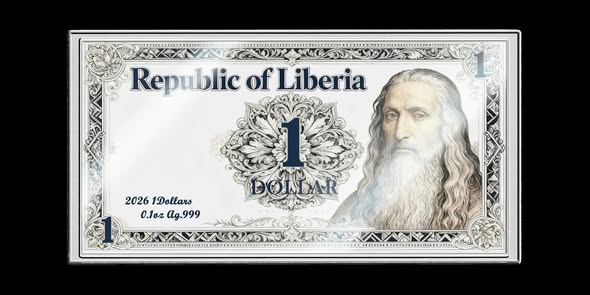 2026 Liberia Last Supper 1/10 oz .999 Silver Note