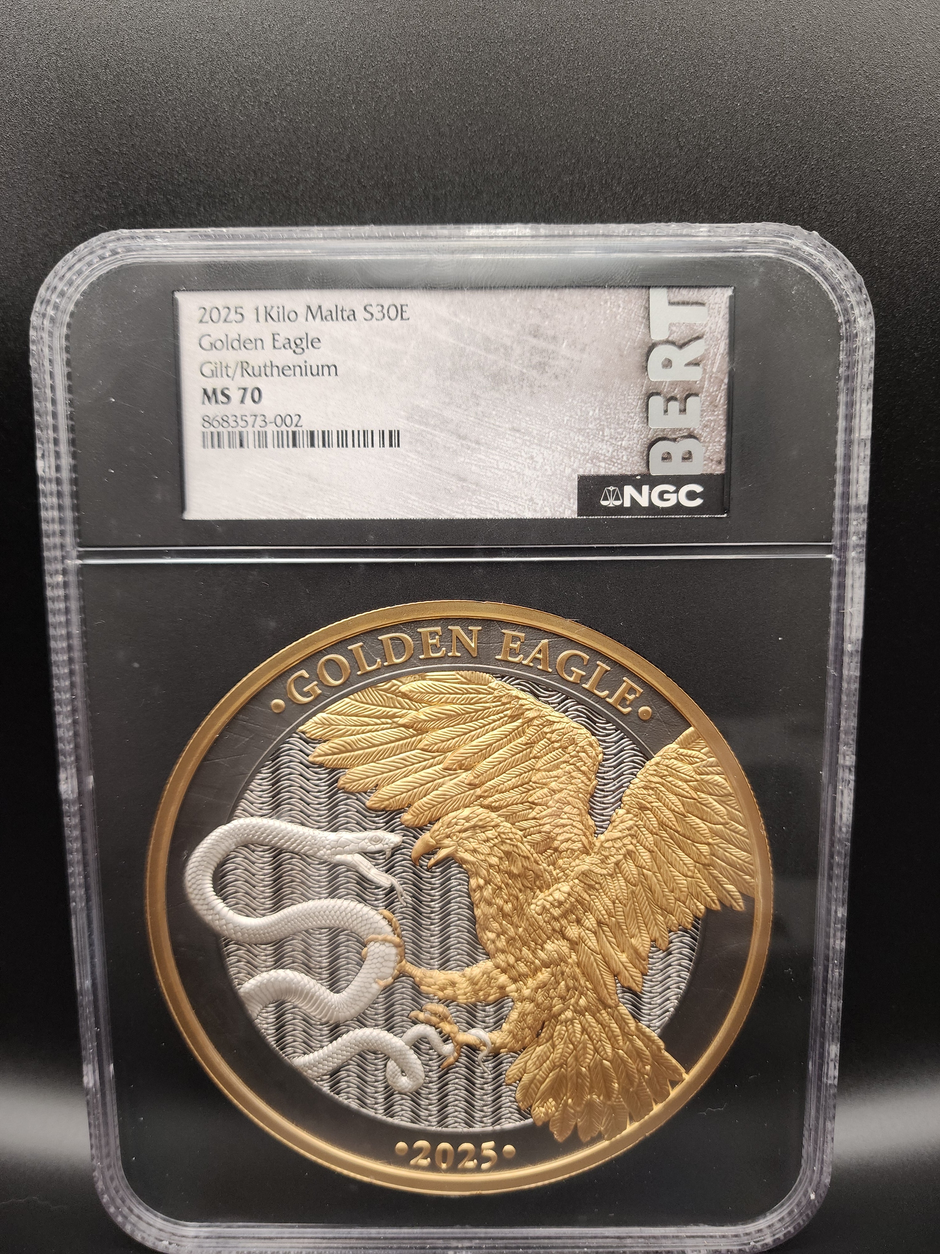 2025 NGC MS70 Malta Golden Eagle KILO - 100 Minted