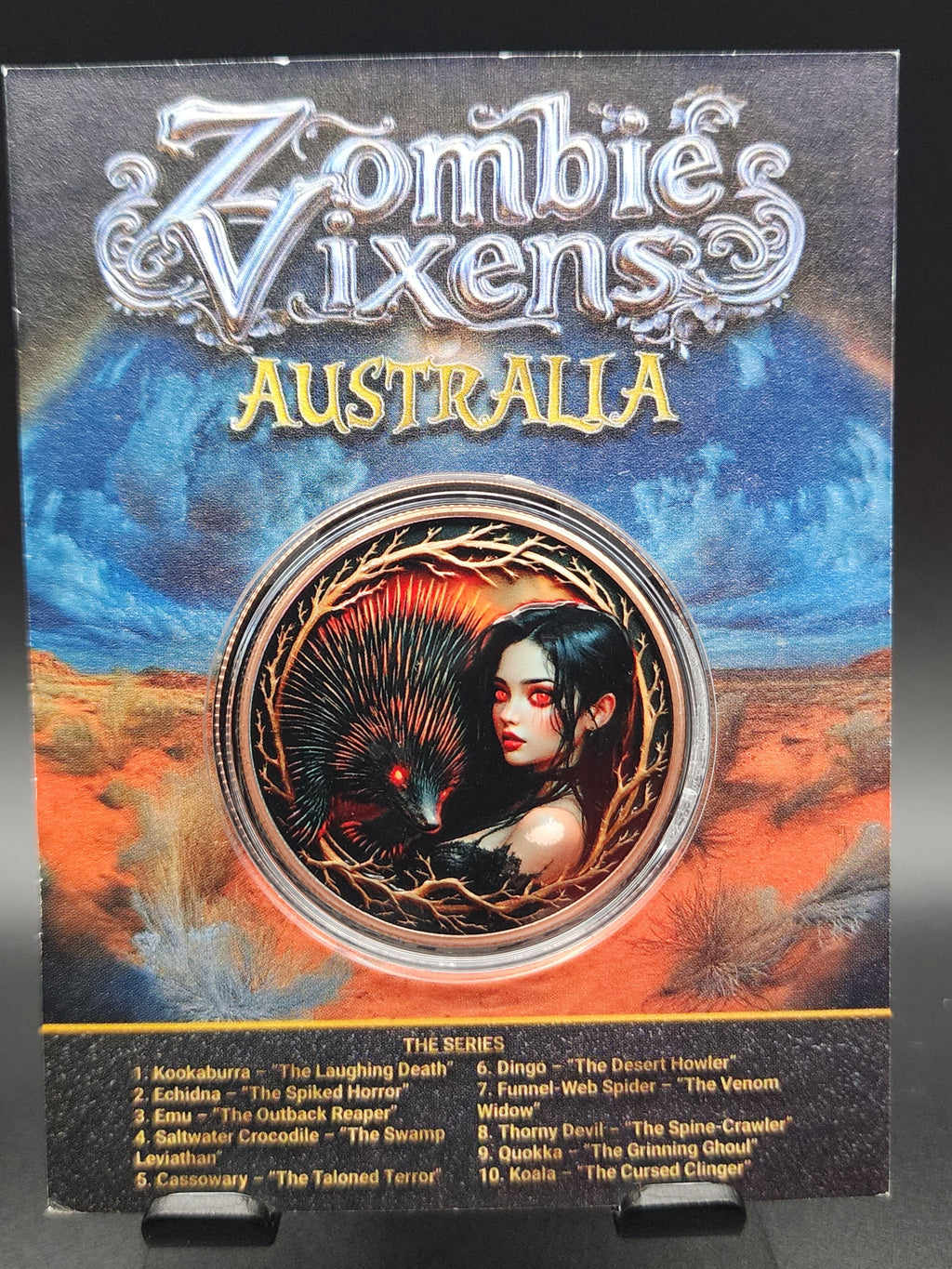 2025 Zombie Vixens Echidna Spiked Horror Carded Copper Round