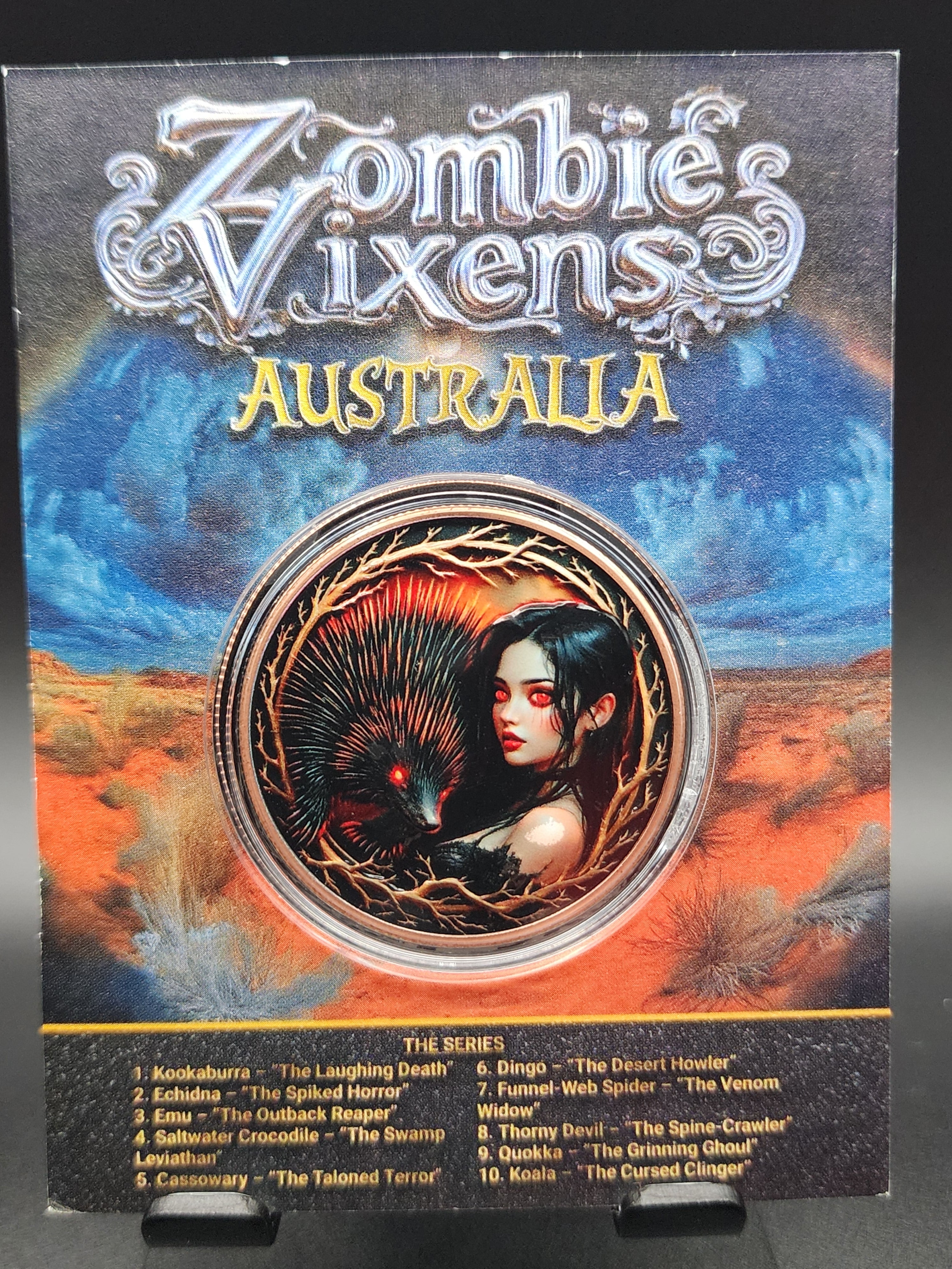 2025 Zombie Vixens Echidna Spiked Horror Carded Copper Round