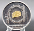 TD Mint BIG O & Mouse Exclusive 2oz Silver & 1g Gold Cheese Vault Art Round