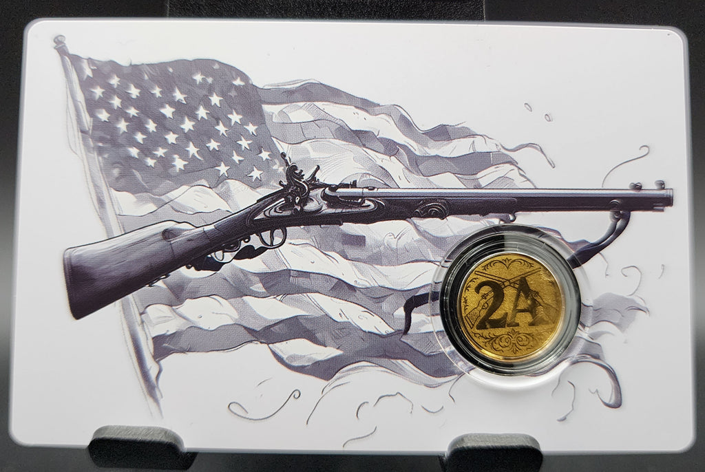 320Coins Second Amendment 2A 1/1000th oz Gold Round Carded
