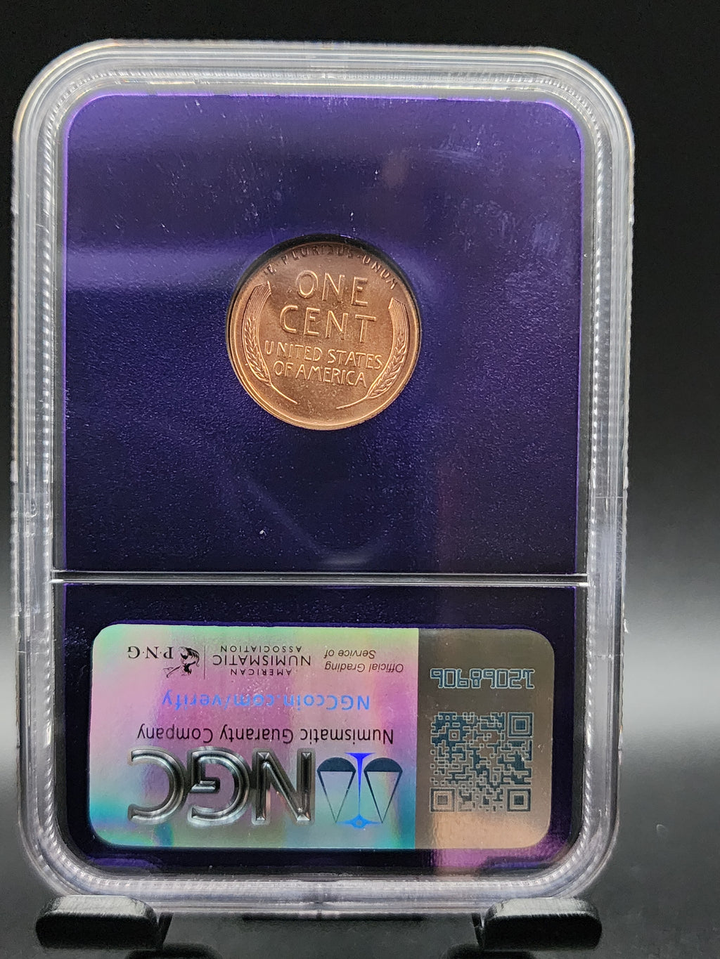NGC MS66 RD 1958-D Wheat Penny 1C TraderBea Purple Core