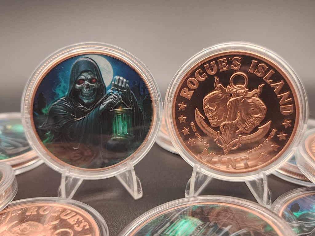 2026 Rogue Island Mint Don't Fear the Reaper Colorized Proof 1 oz .999 Copper