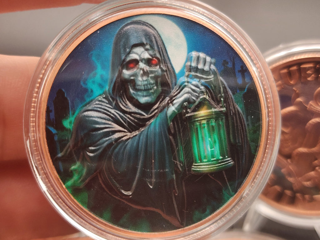 2026 Rogue Island Mint Don't Fear the Reaper Colorized Proof 1 oz .999 Copper
