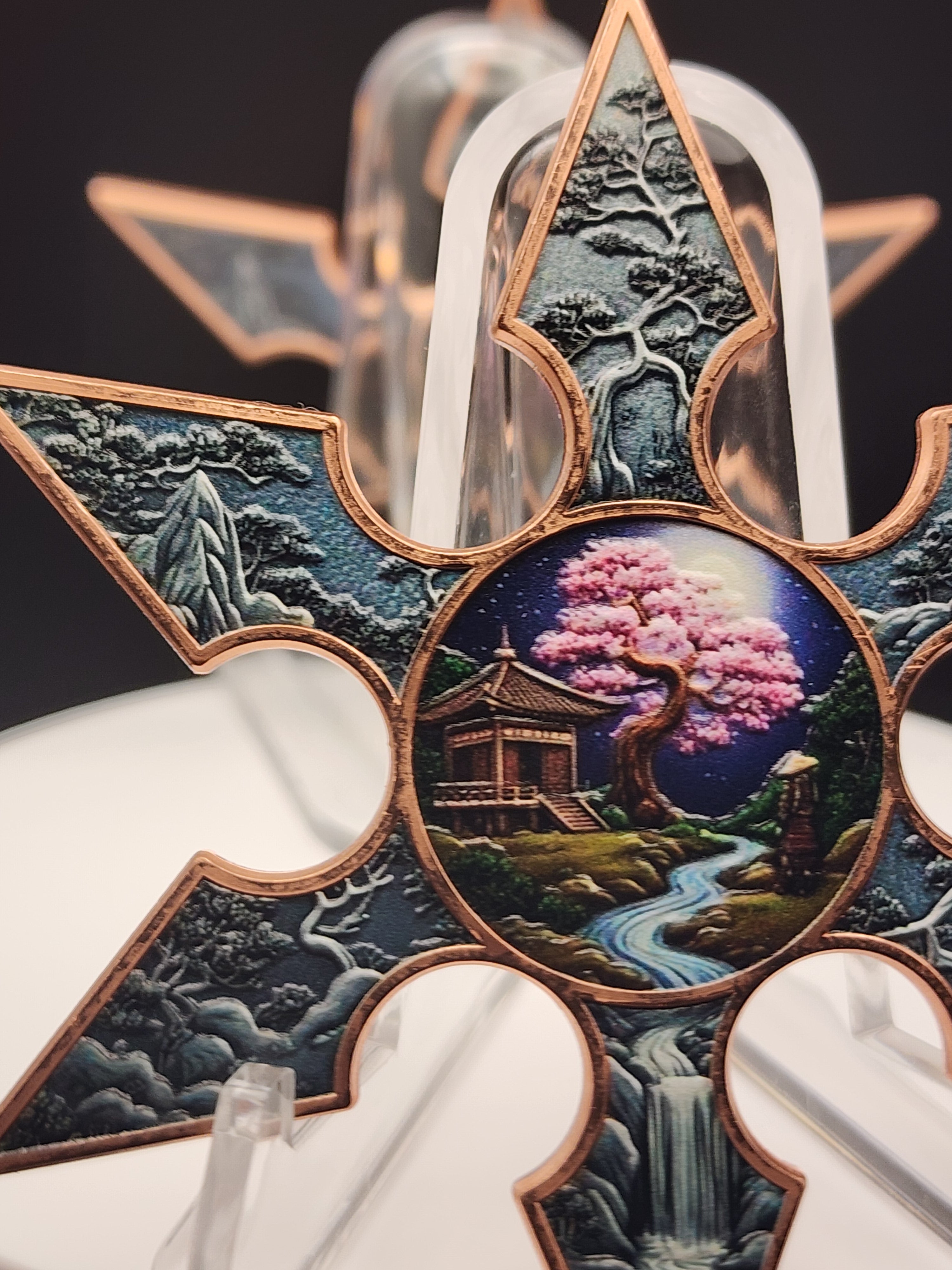 Japanese Shuriken Ninja Star 1 oz Copper Medal ToroMint 5k Mintage!