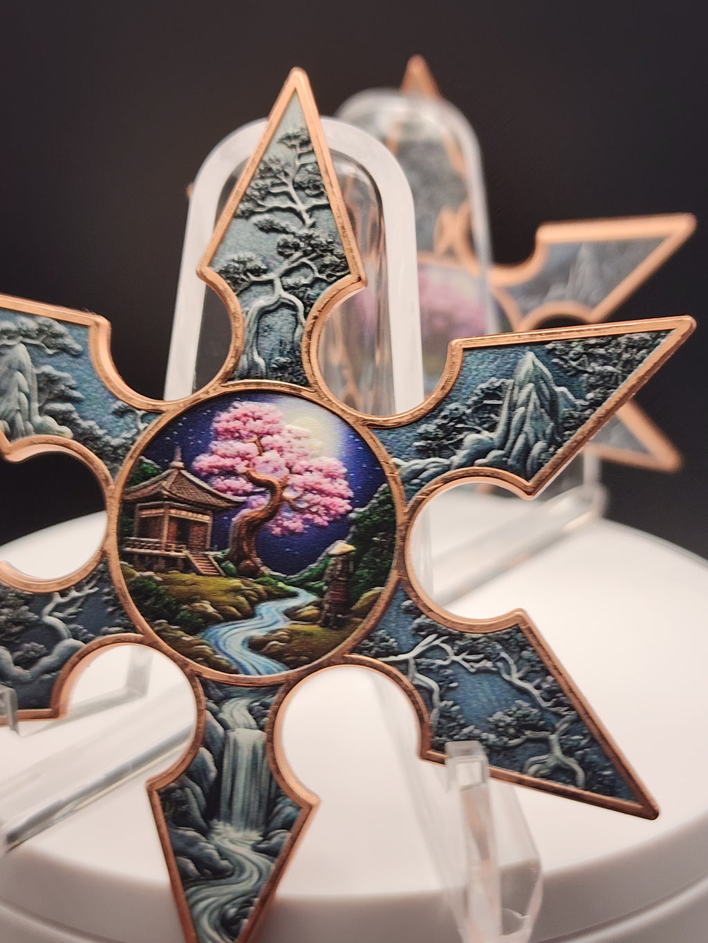 Japanese Shuriken Ninja Star 1 oz Copper Medal ToroMint 5k Mintage!