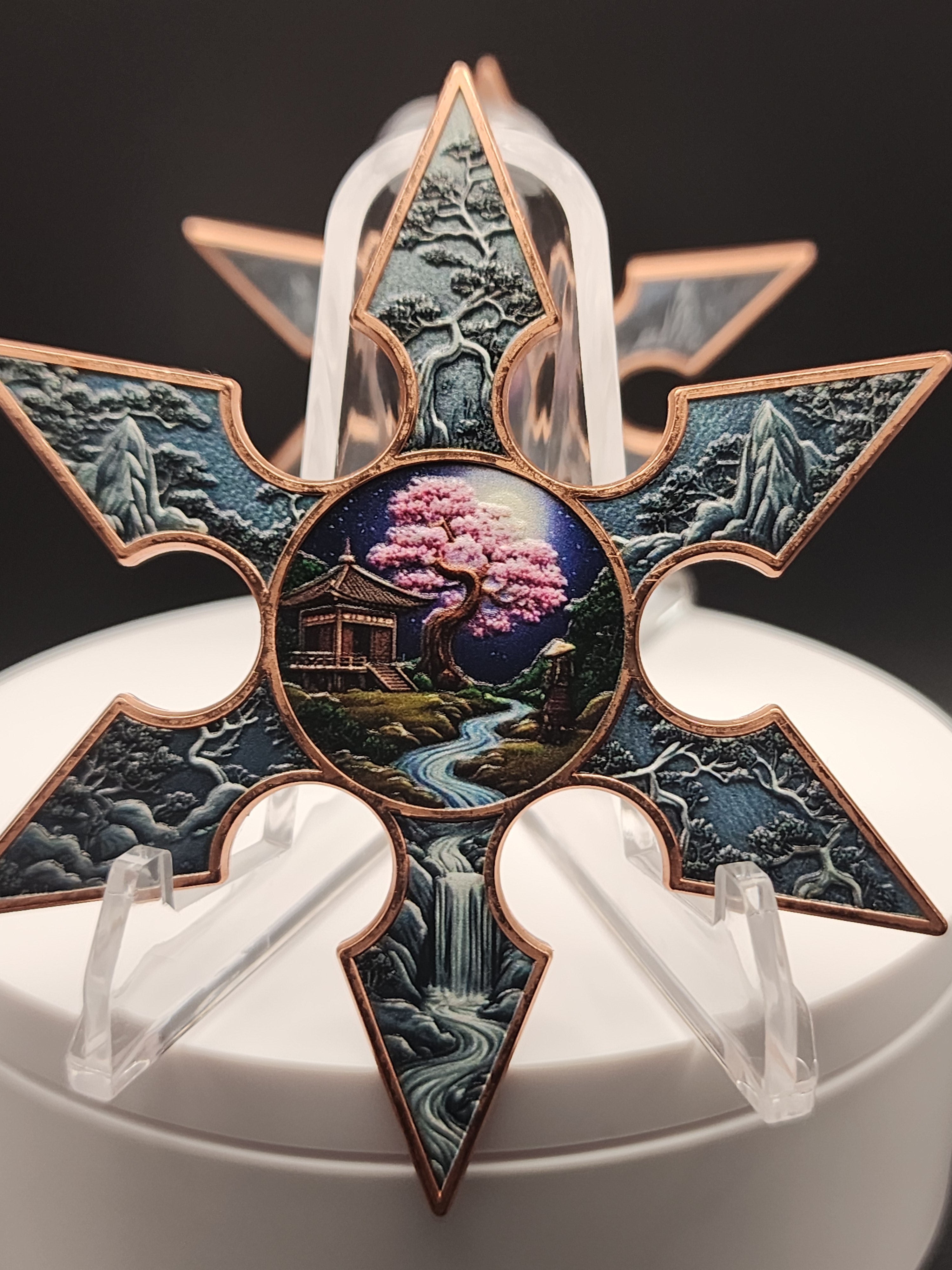 Japanese Shuriken Ninja Star 1 oz Copper Medal ToroMint 5k Mintage!