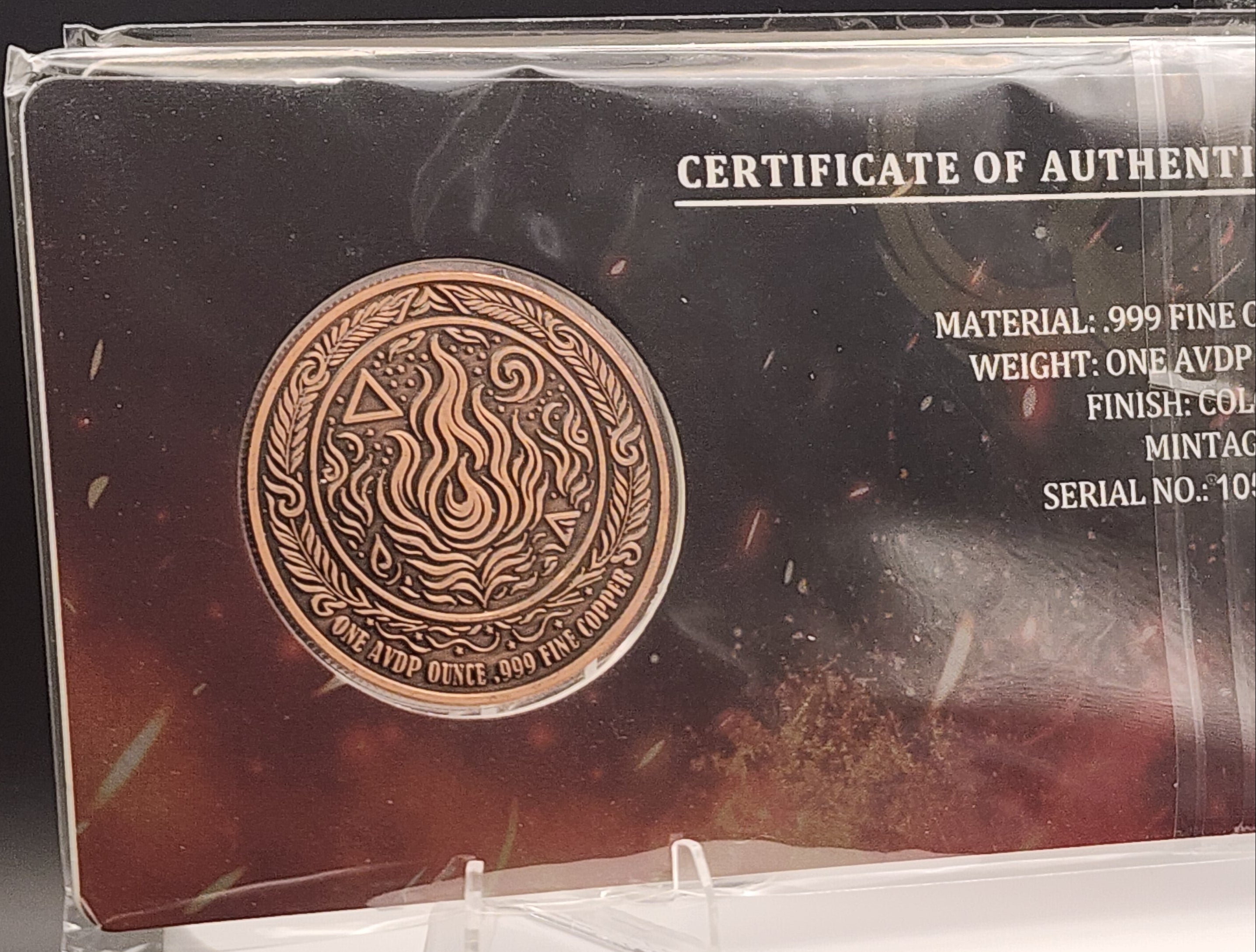 Phoenix Rising 1 oz Copper Round Carded & Serialized
