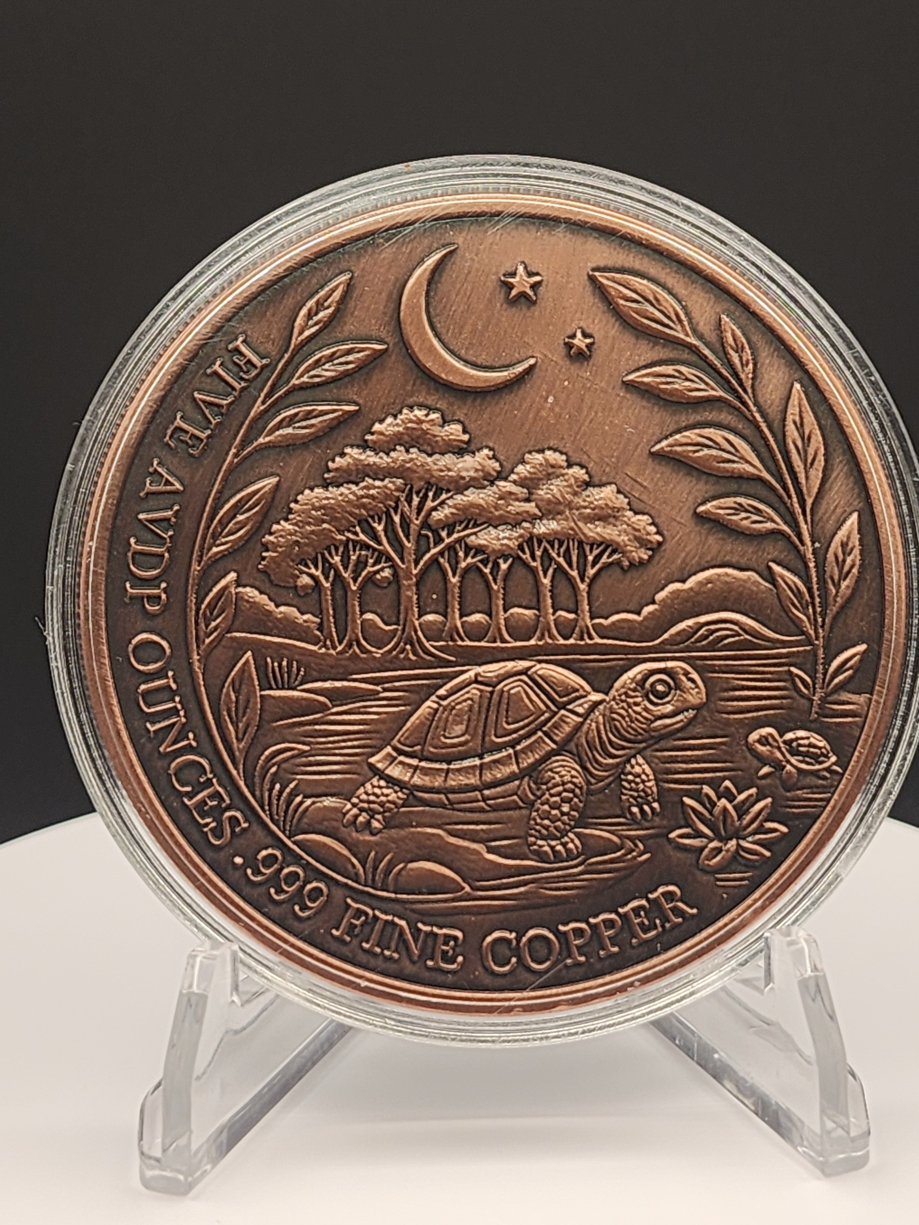 Mystic Series - Turtle 5 oz Copper Round
