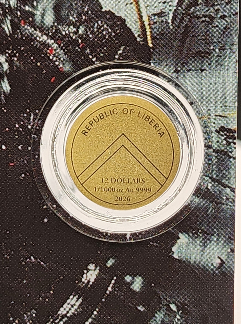 2026 Liberia Spartan 1/1000oz .9999 Gold Coin 12 Dollars Carded