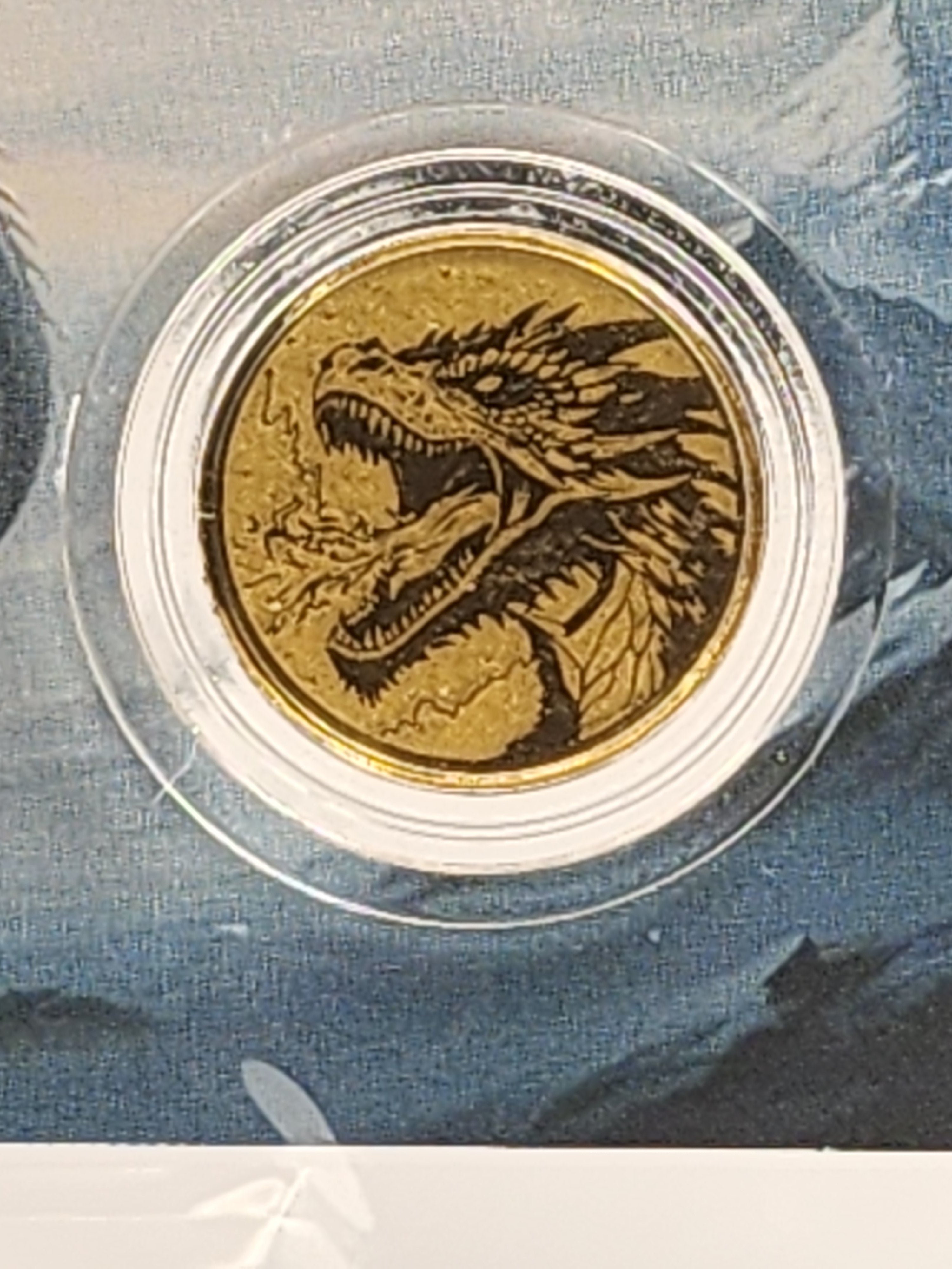 320Coins Frost Dragon 1/1000 oz .999 Gold Round Carded