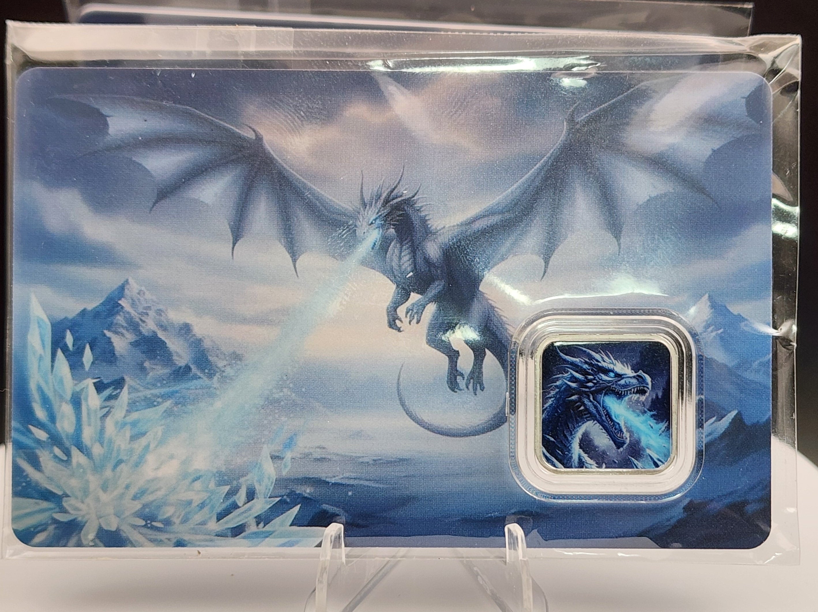 320Coins Ice Dragon 1 Gram Silver Bar Carded