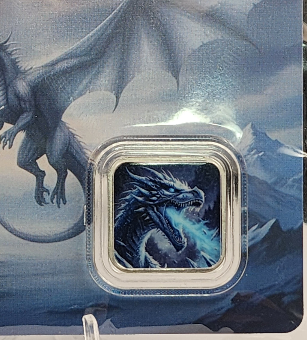 320Coins Ice Dragon 1 Gram Silver Bar Carded