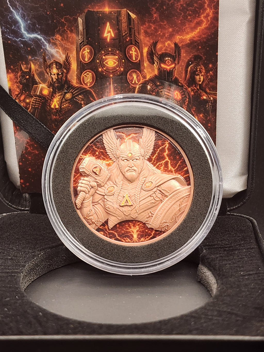 2025 Future In The Myths - THOR  1oz Copper Hi-Relief Round UV Reactive
