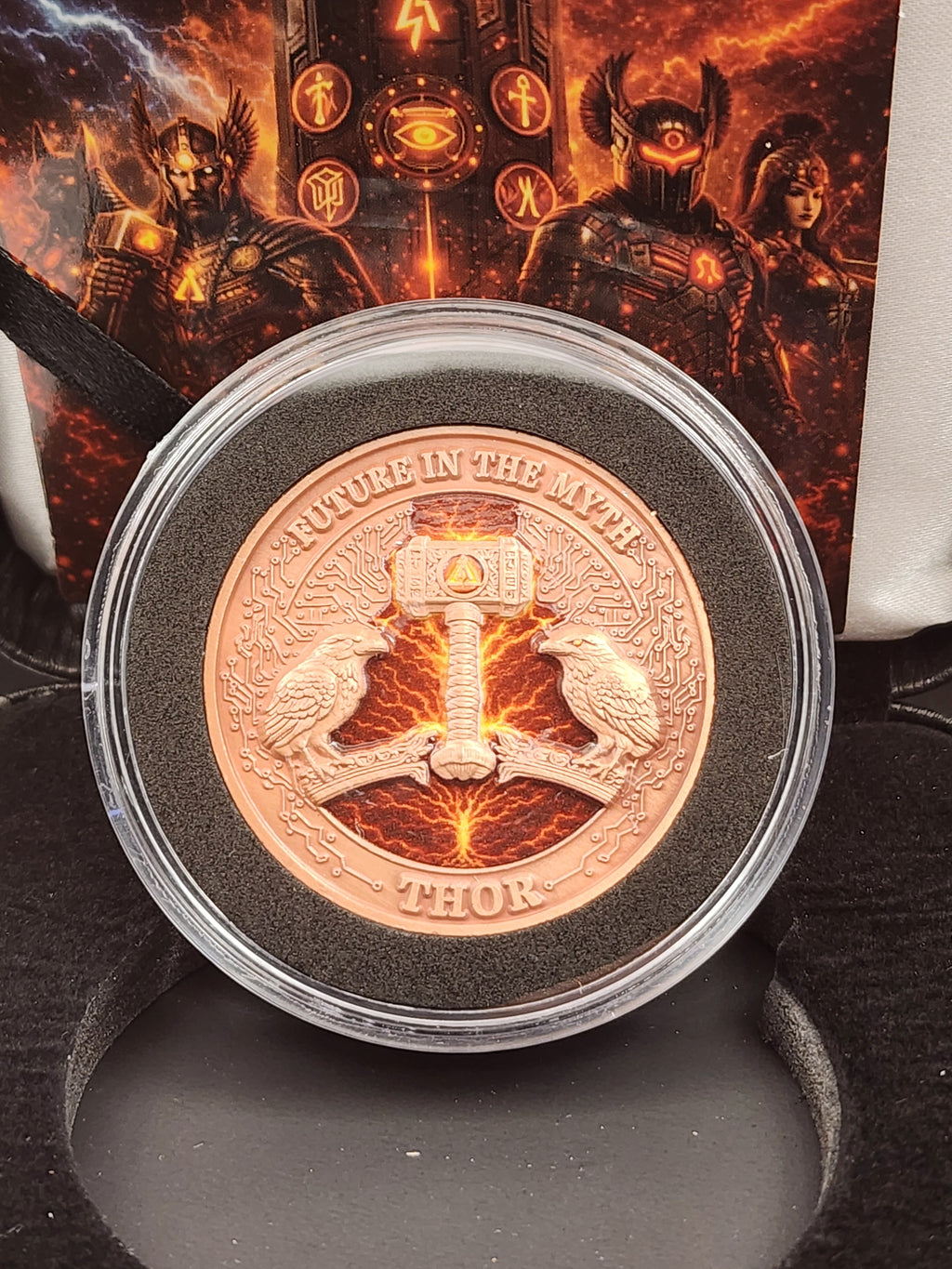 2025 Future In The Myths - THOR  1oz Copper Hi-Relief Round UV Reactive