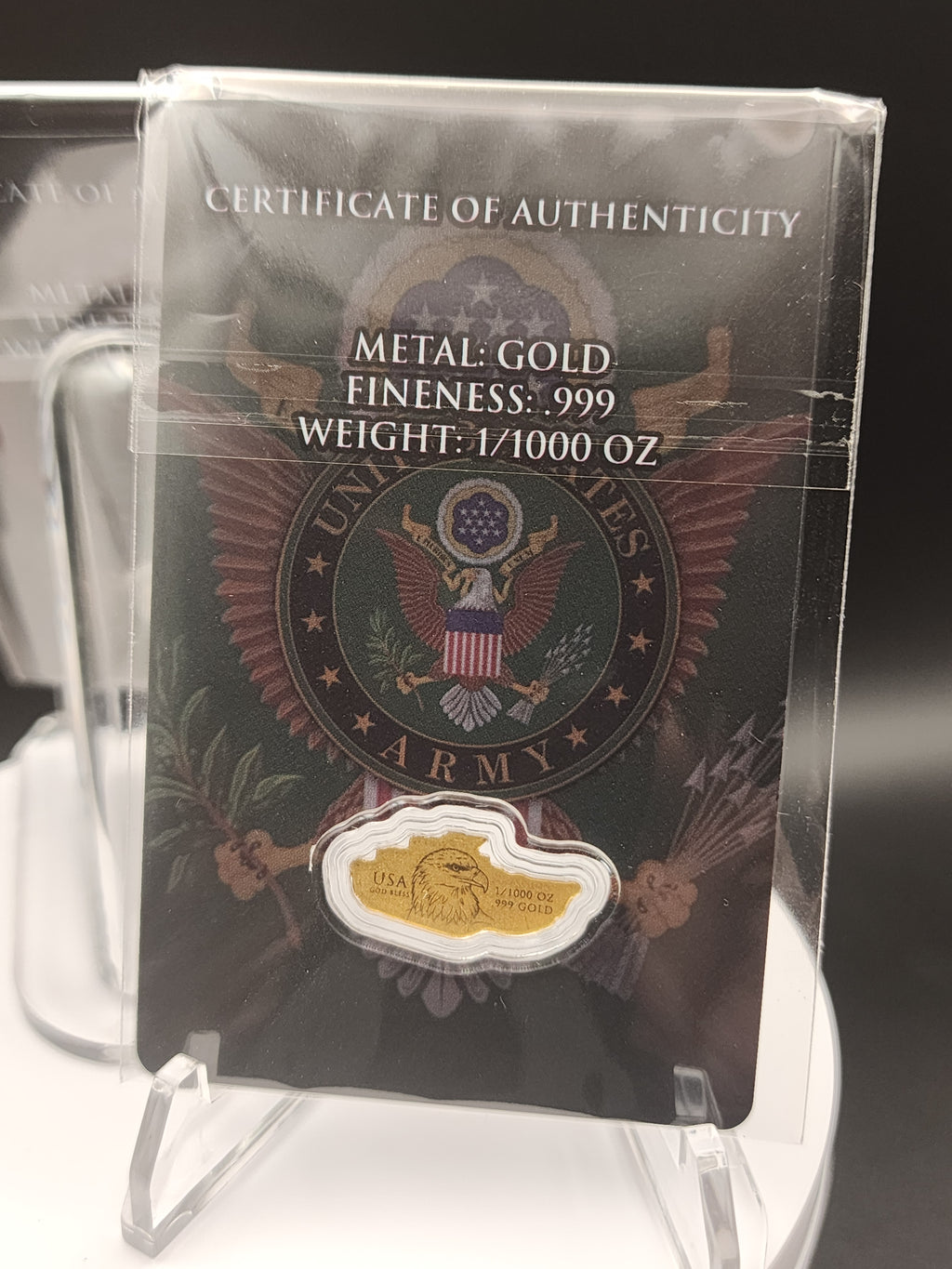 2026 1/1000 oz Gold Bar Army Tank