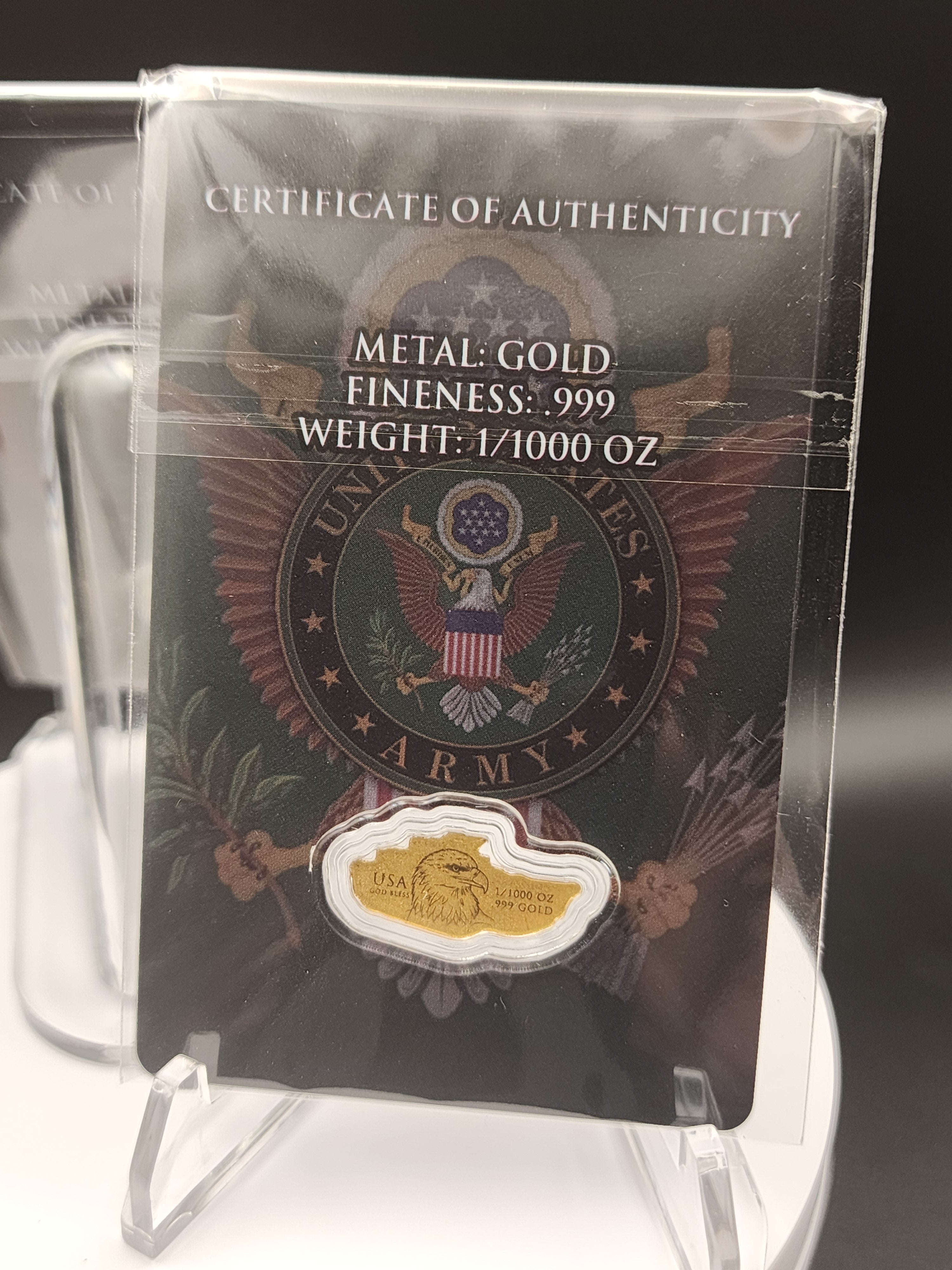 2026 1/1000 oz Gold Bar Army Tank