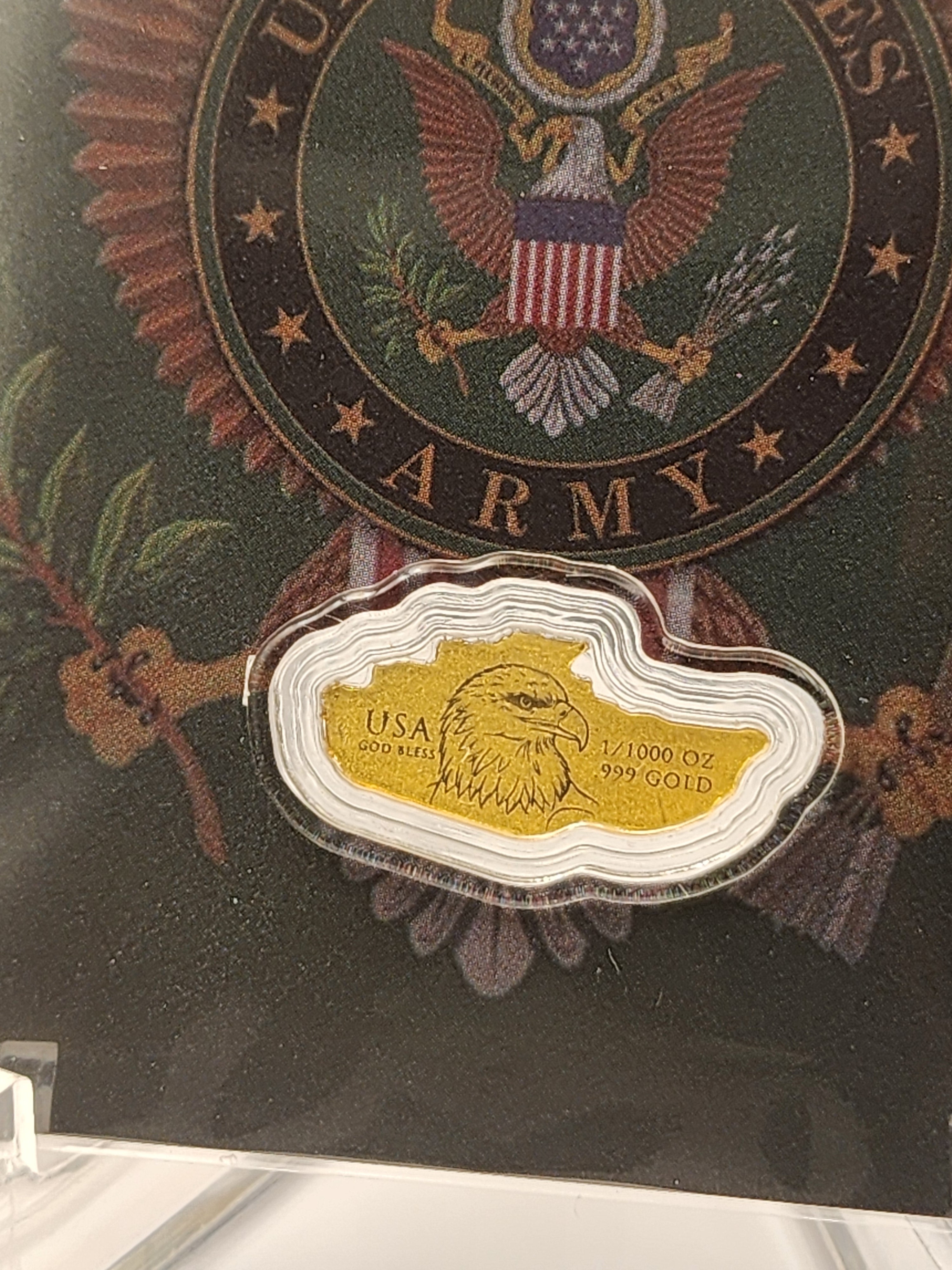 2026 1/1000 oz Gold Bar Army Tank