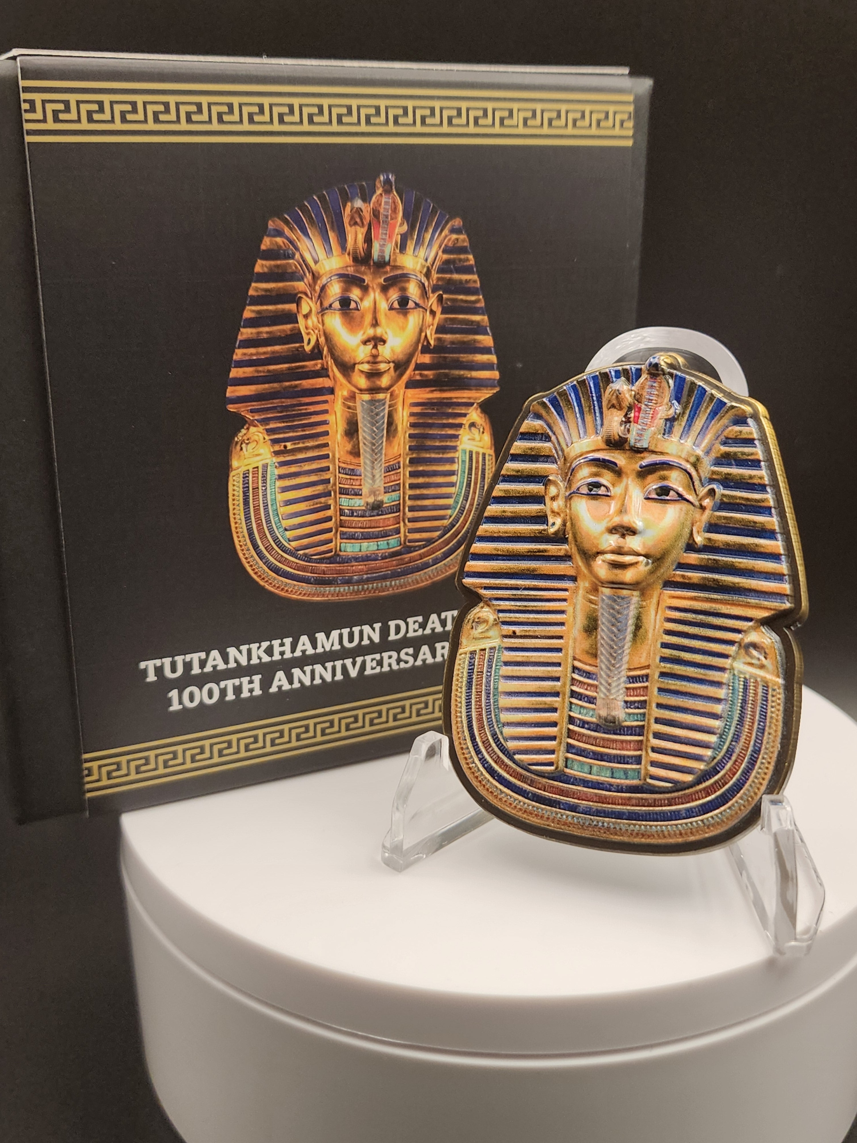 2025 King Tut Death Mask Coin 100th Anniv 75gr Copper Gold Plated