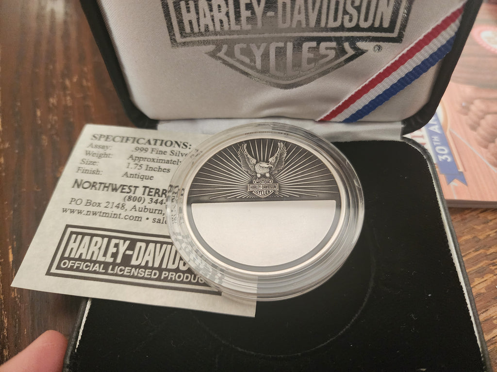 Harley-Davidson Saint Columbanis Patron Saint of Motorcycles 1.75oz .999 Silver