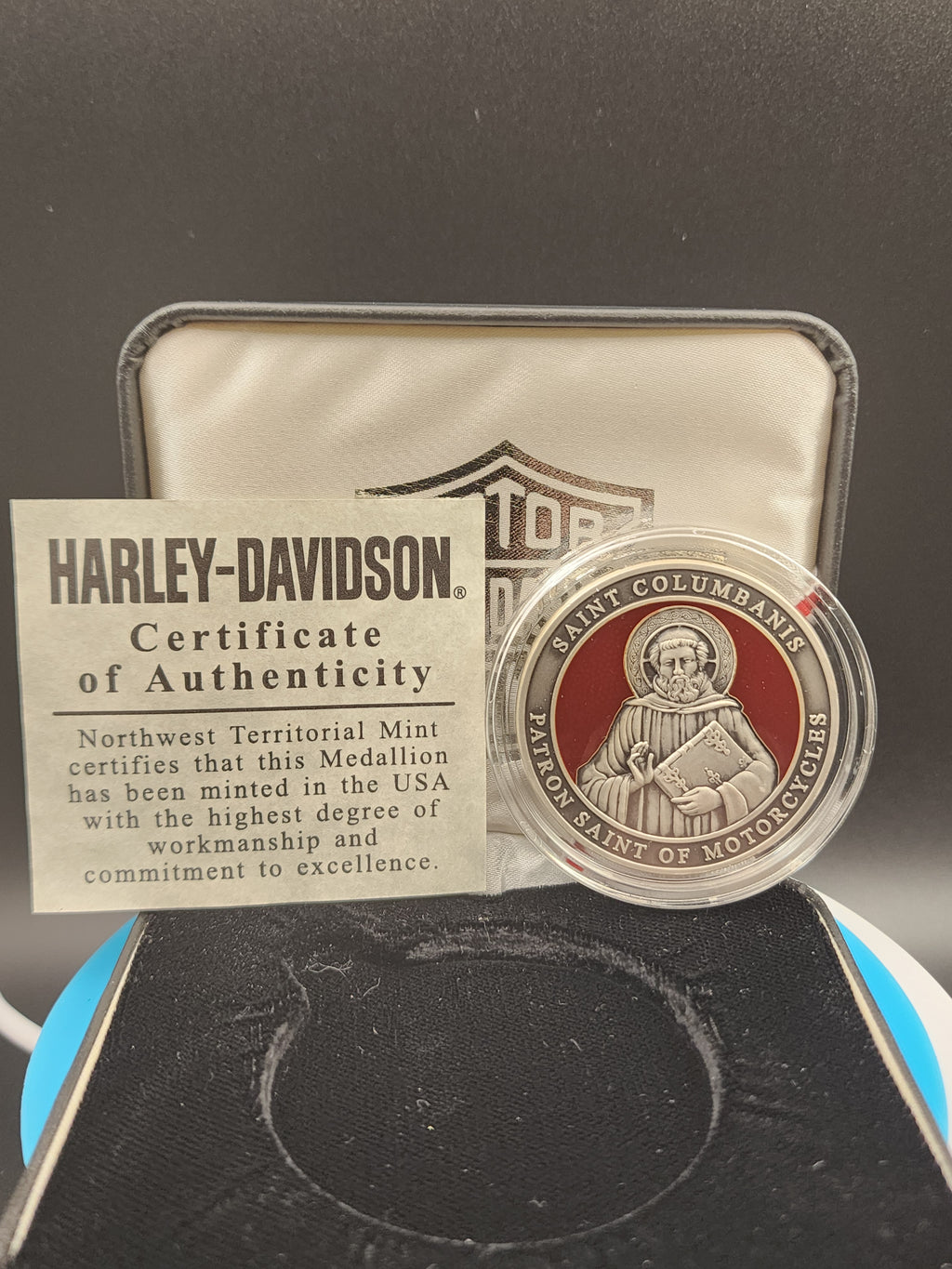 Harley-Davidson Saint Columbanis Patron Saint of Motorcycles 1.75oz .999 Silver