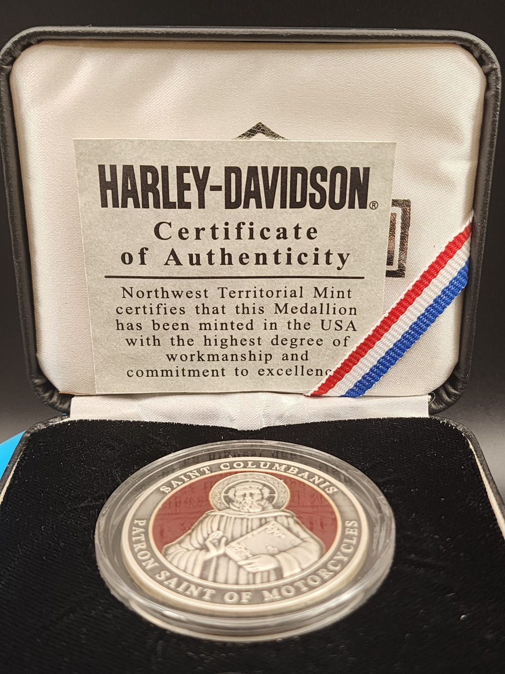 Harley-Davidson Saint Columbanis Patron Saint of Motorcycles 1.75oz .999 Silver
