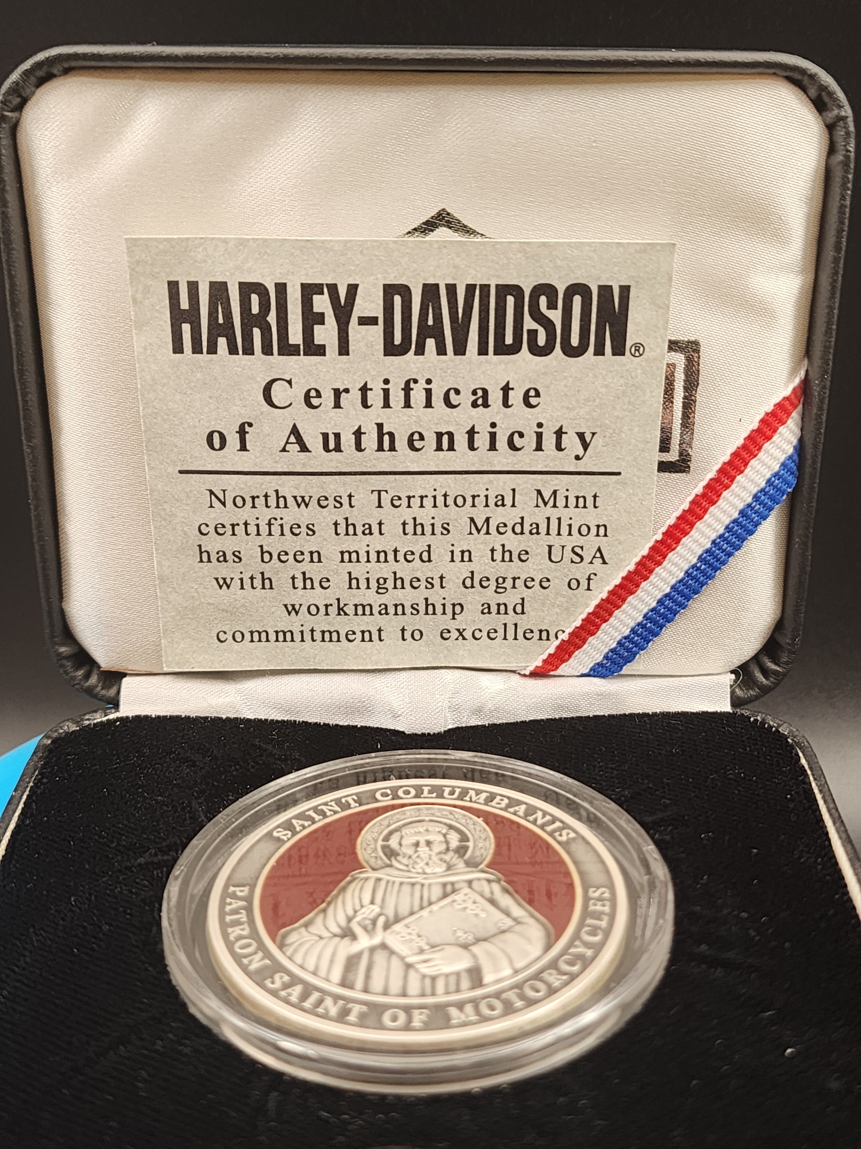 Harley-Davidson Saint Columbanis Patron Saint of Motorcycles 1.75oz .999 Silver