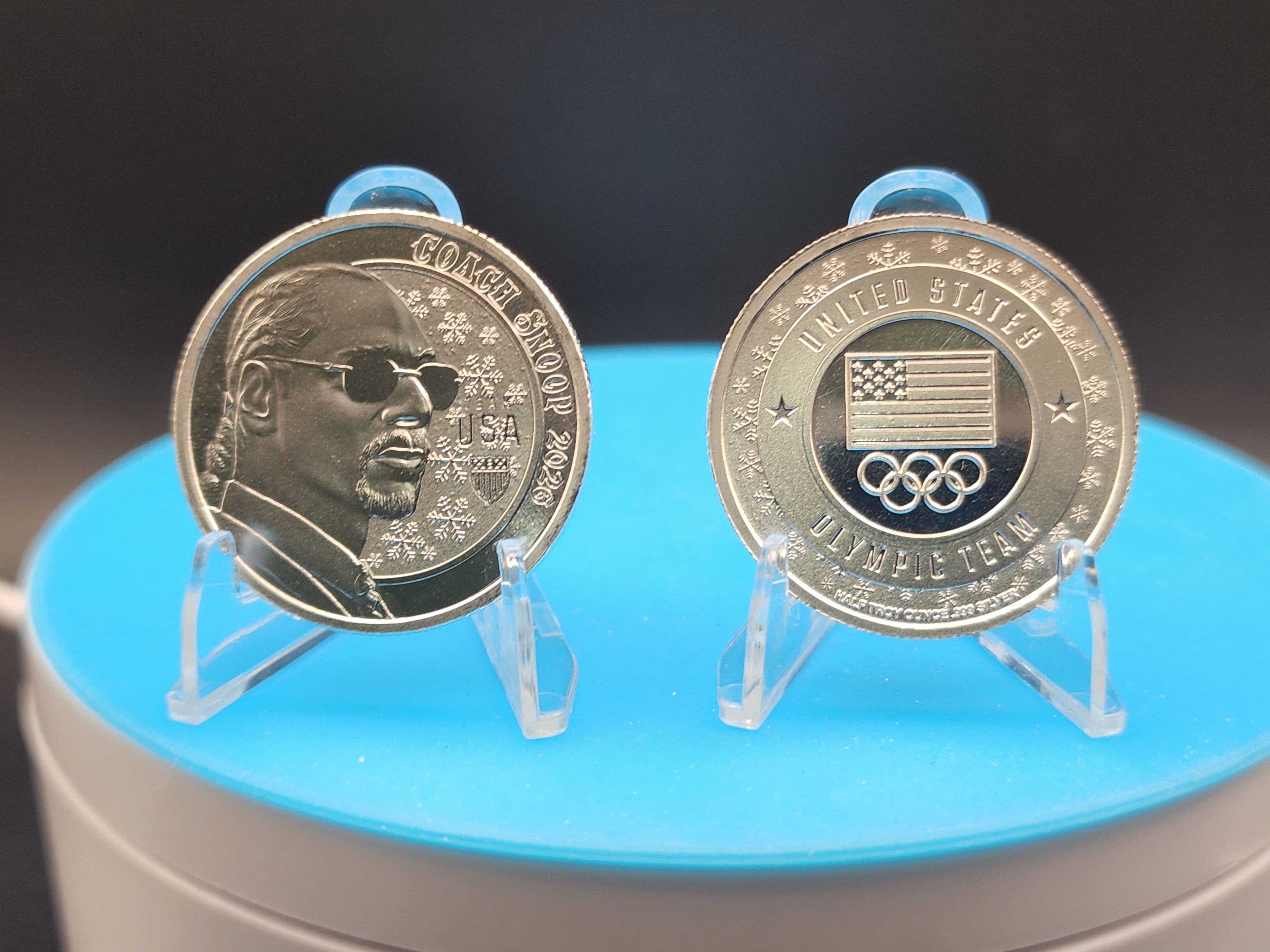 2026 Winter Olympic Team USA Coach Snoop Dog 1/2 Silver Round