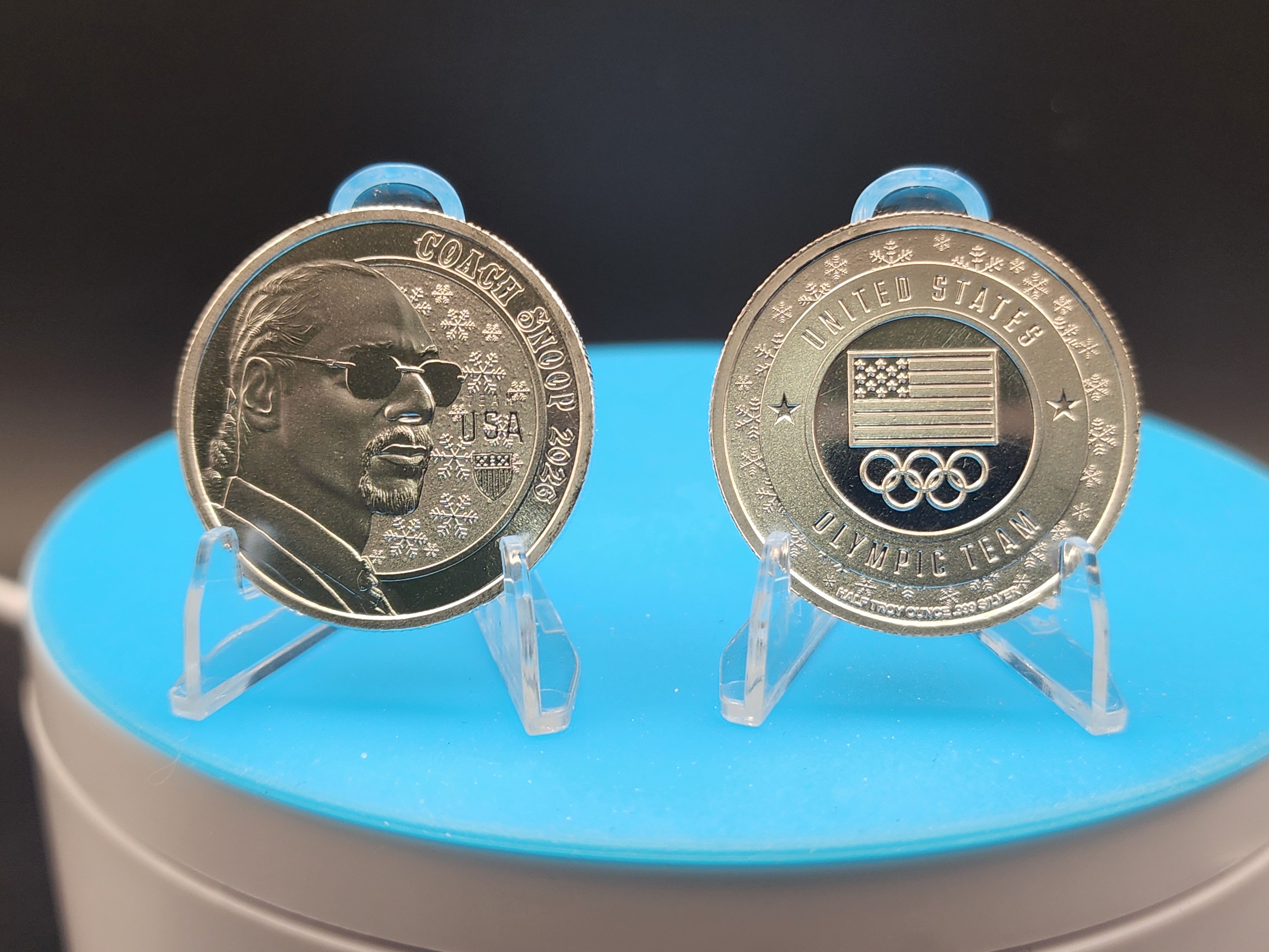 2026 Winter Olympic Team USA Coach Snoop Dog 1/2 Silver Round