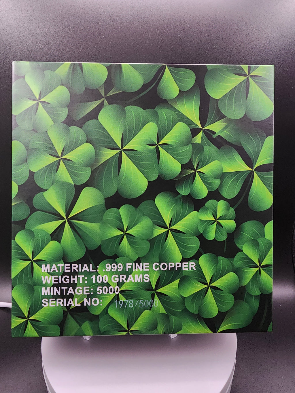 Lucky Leprechaun 100g .999 Copper Bar