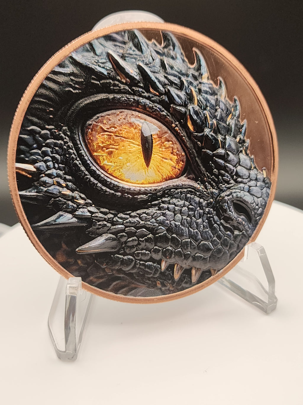 2026 Dragon Lore 5oz Copper .999 Hi Relief Colorized Medal in Capsule
