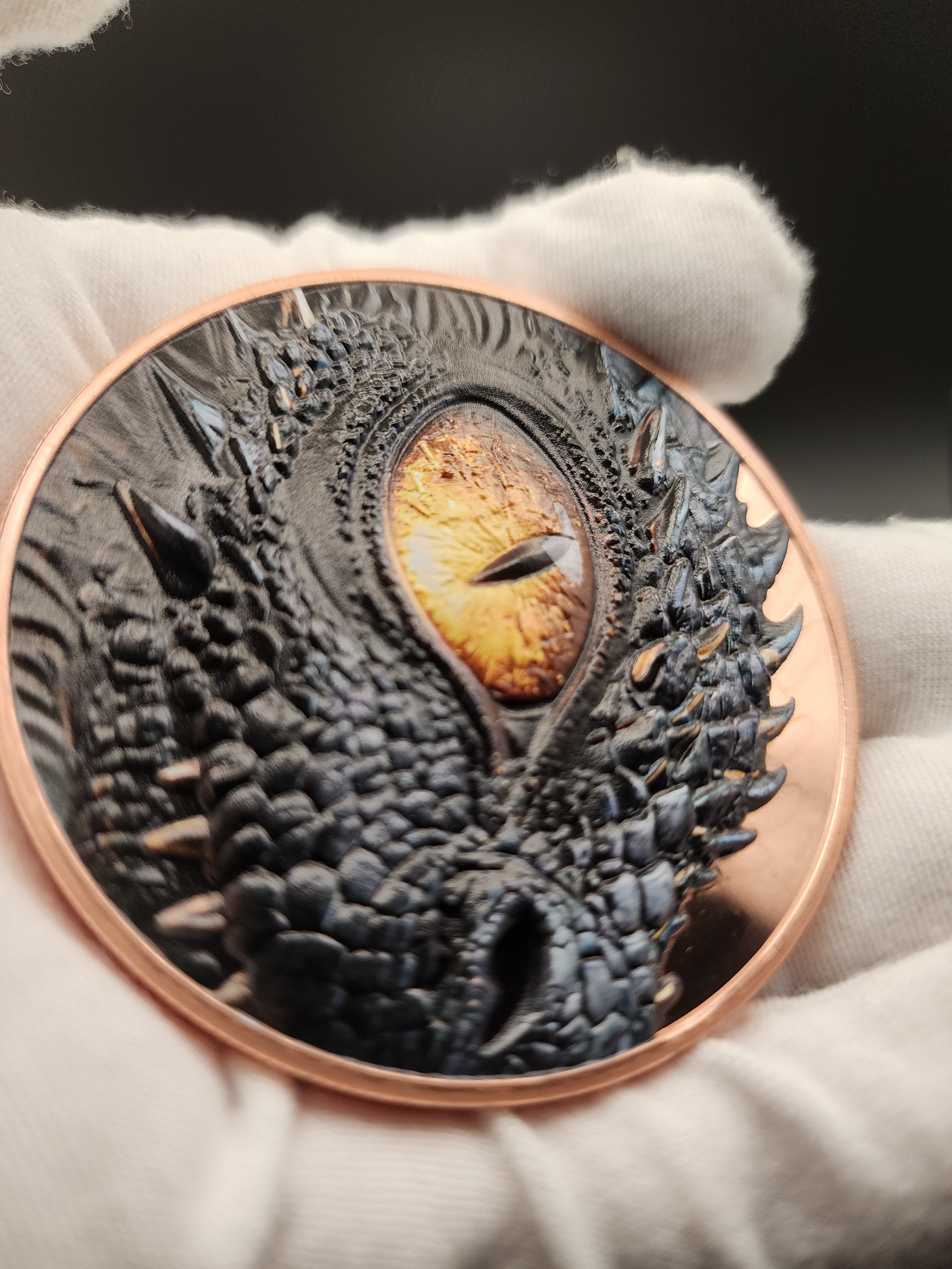 2026 Dragon Lore 5oz Copper .999 Hi Relief Colorized Medal in Capsule
