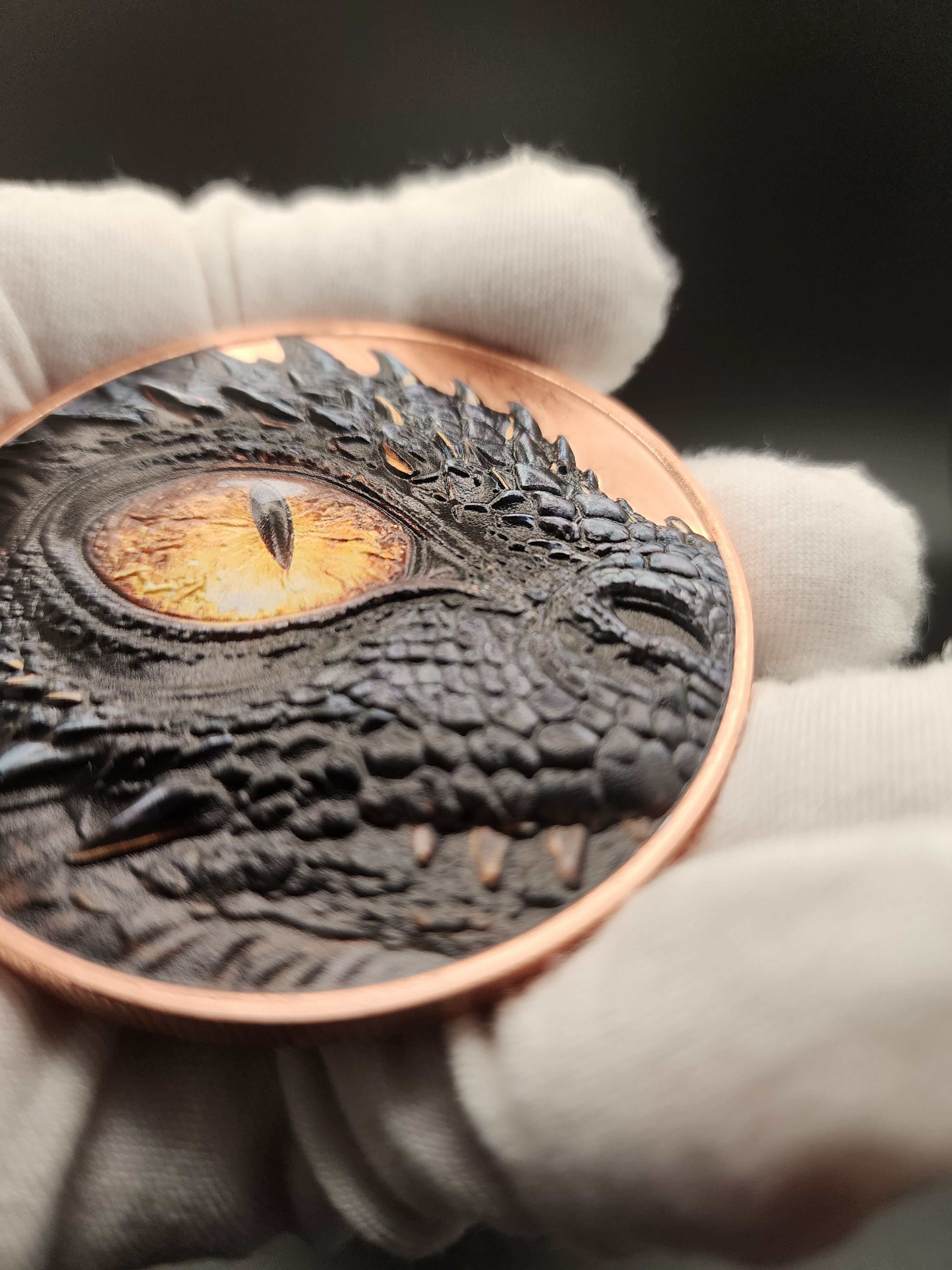 2026 Dragon Lore 5oz Copper .999 Hi Relief Colorized Medal in Capsule