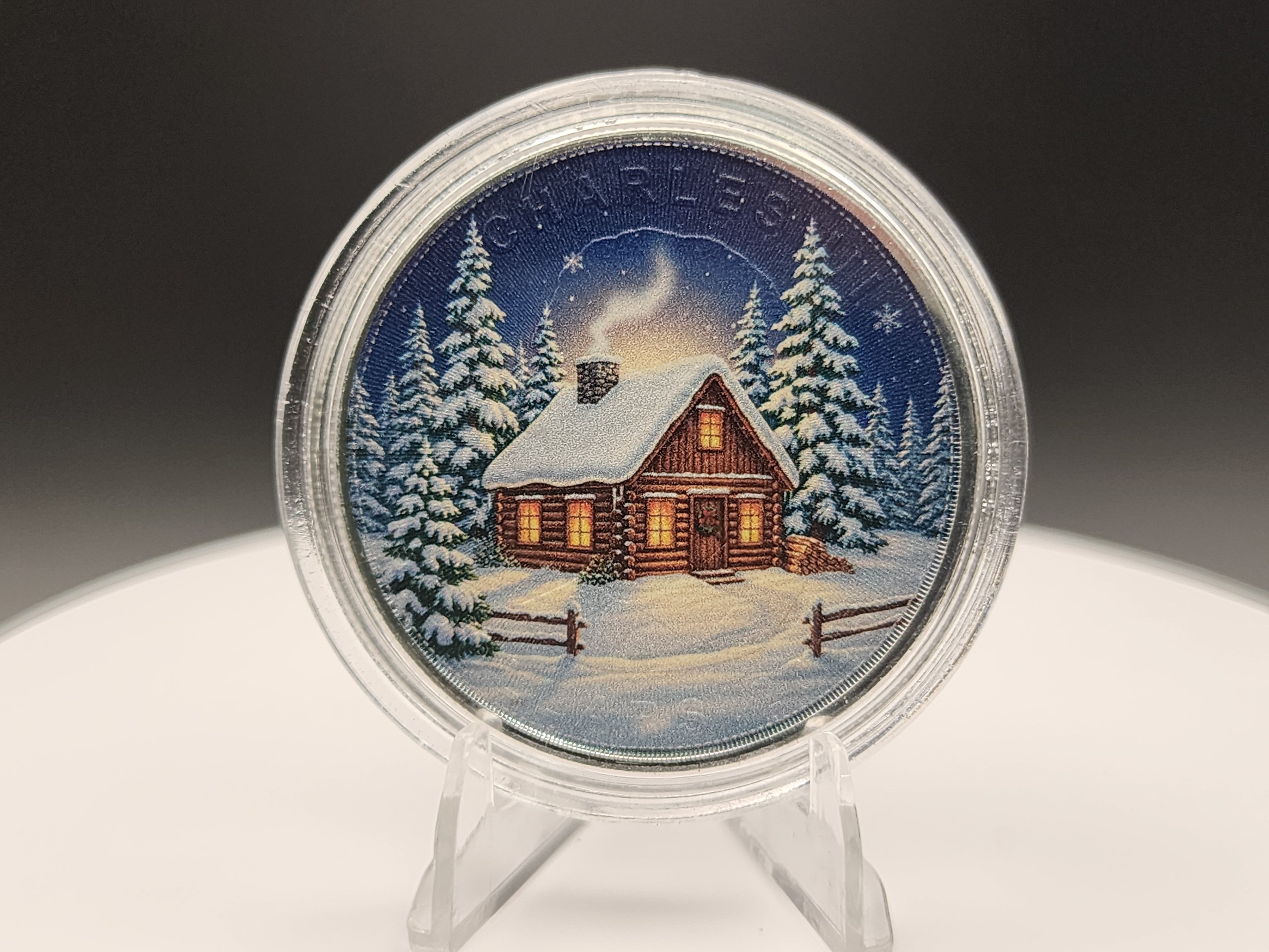 2025 Canadian Christmas Maple 1oz .9999 Silver Colorized Coin - Mintage 199