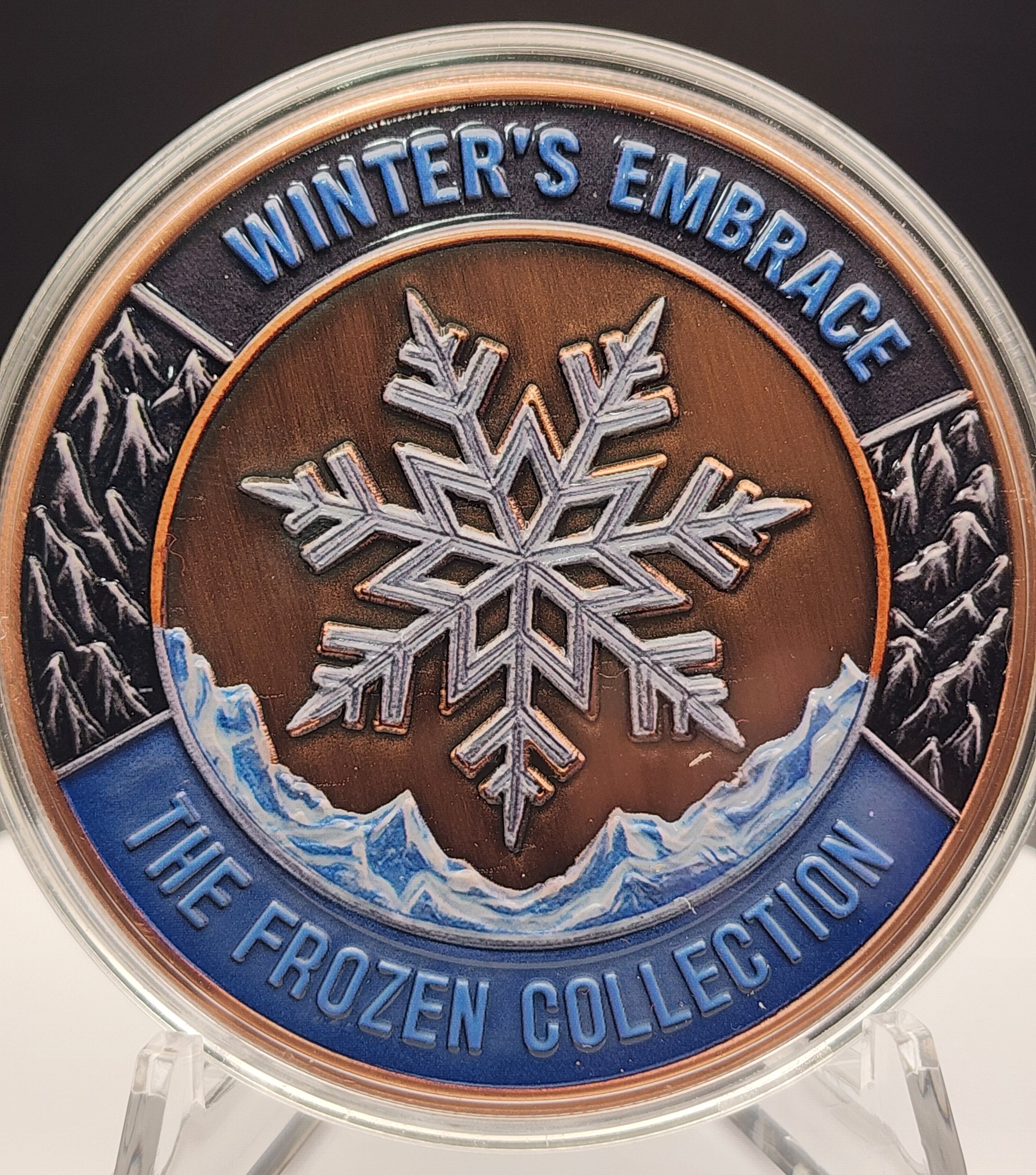 Winter’s Embrace Snowflake 5oz Copper Round