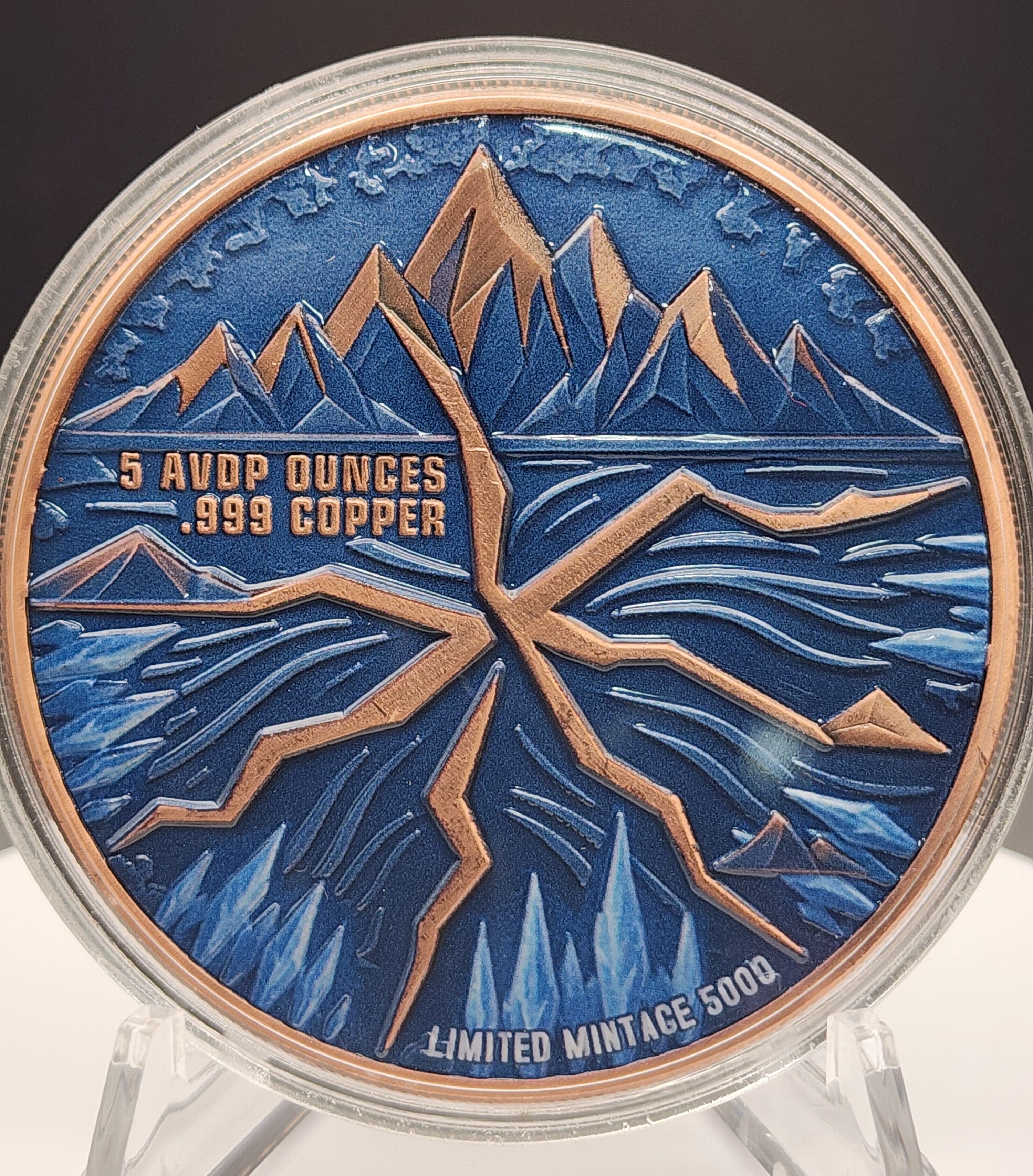 Winter’s Embrace Snowflake 5oz Copper Round