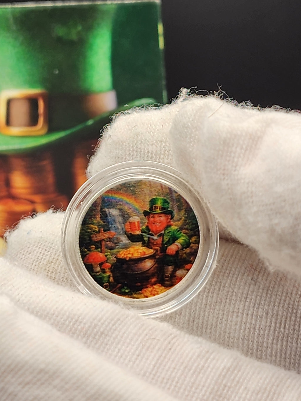 2026 Little Silver Luck Irish St' Patty's Colorized 1/10 oz Silver Round w/ COA
