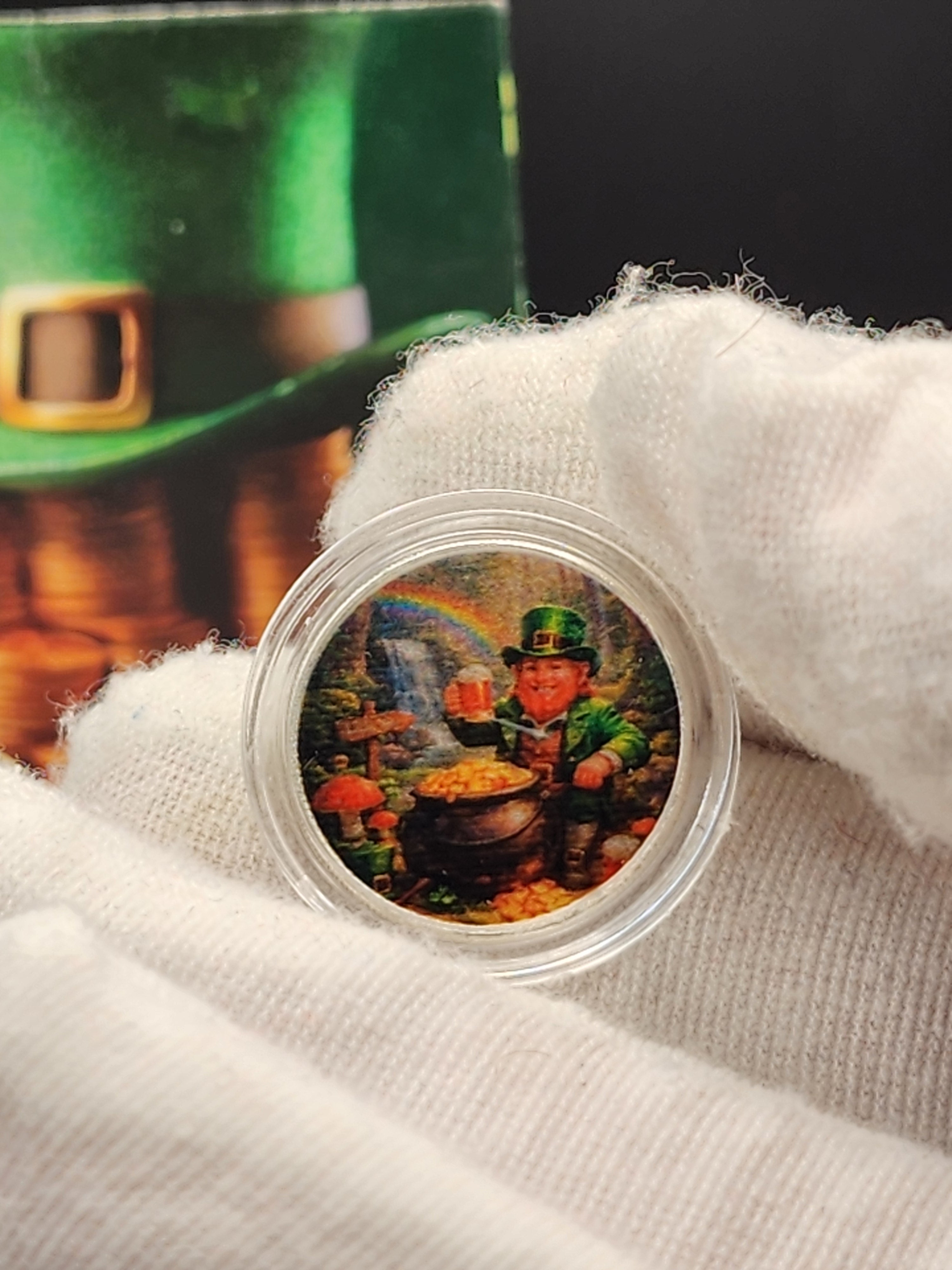 2026 Little Silver Luck Irish St' Patty's Colorized 1/10 oz Silver Round w/ COA