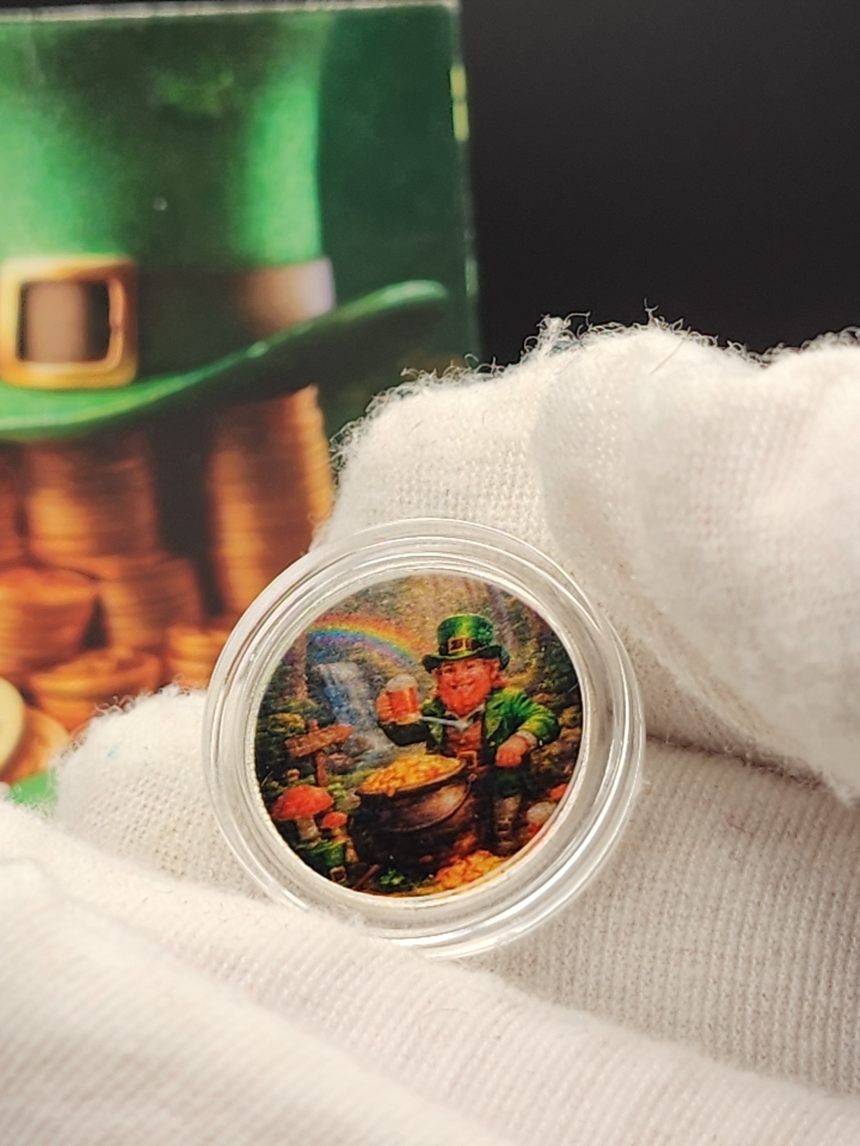 2026 Little Silver Luck Irish St' Patty's Colorized 1/10 oz Silver Round w/ COA