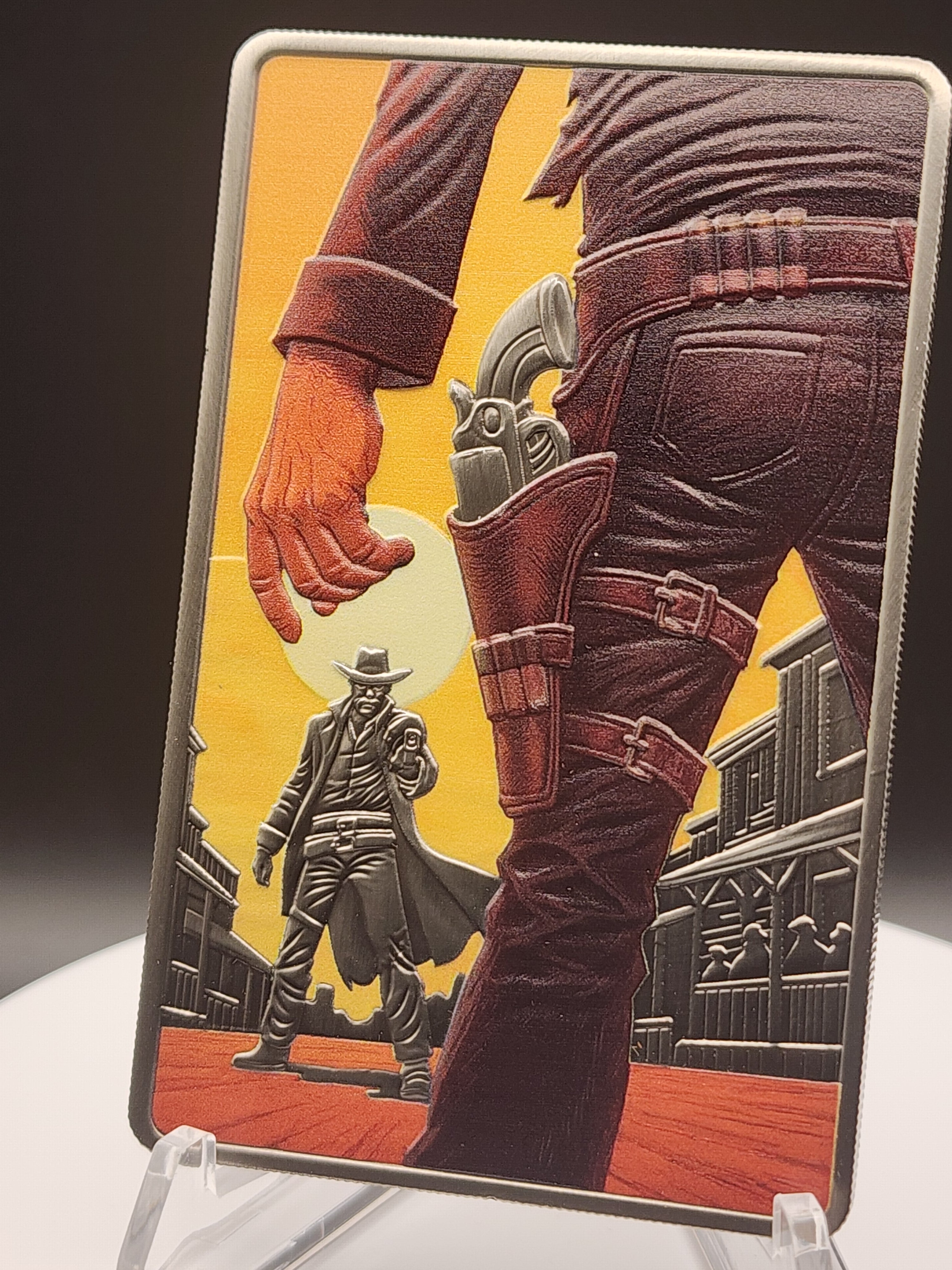 Wild West Themed LAST STAND Gunslinger 100g Coin Bar 1$ Liberia 2026