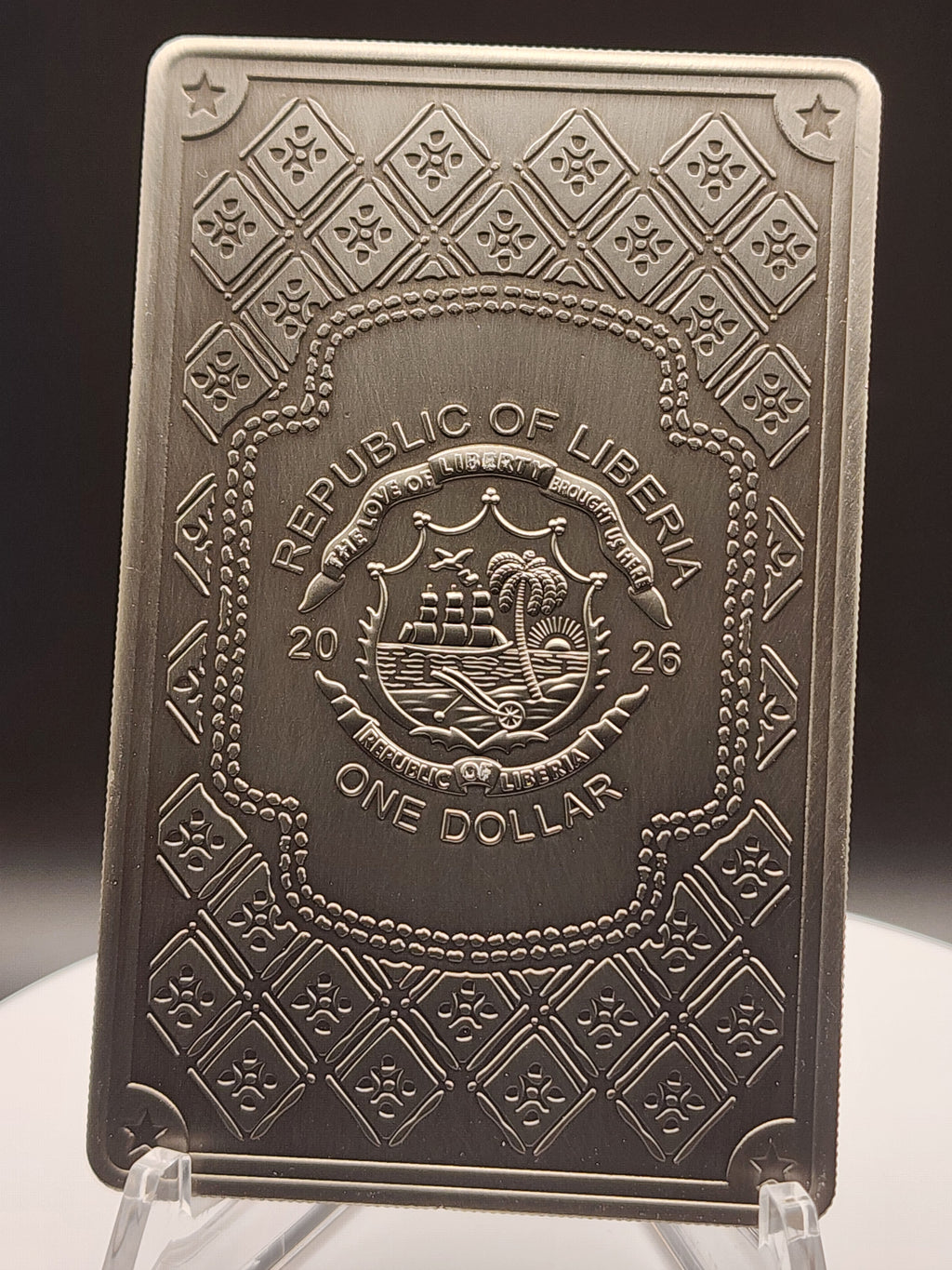 Wild West Themed LAST STAND Gunslinger 100g Coin Bar 1$ Liberia 2026
