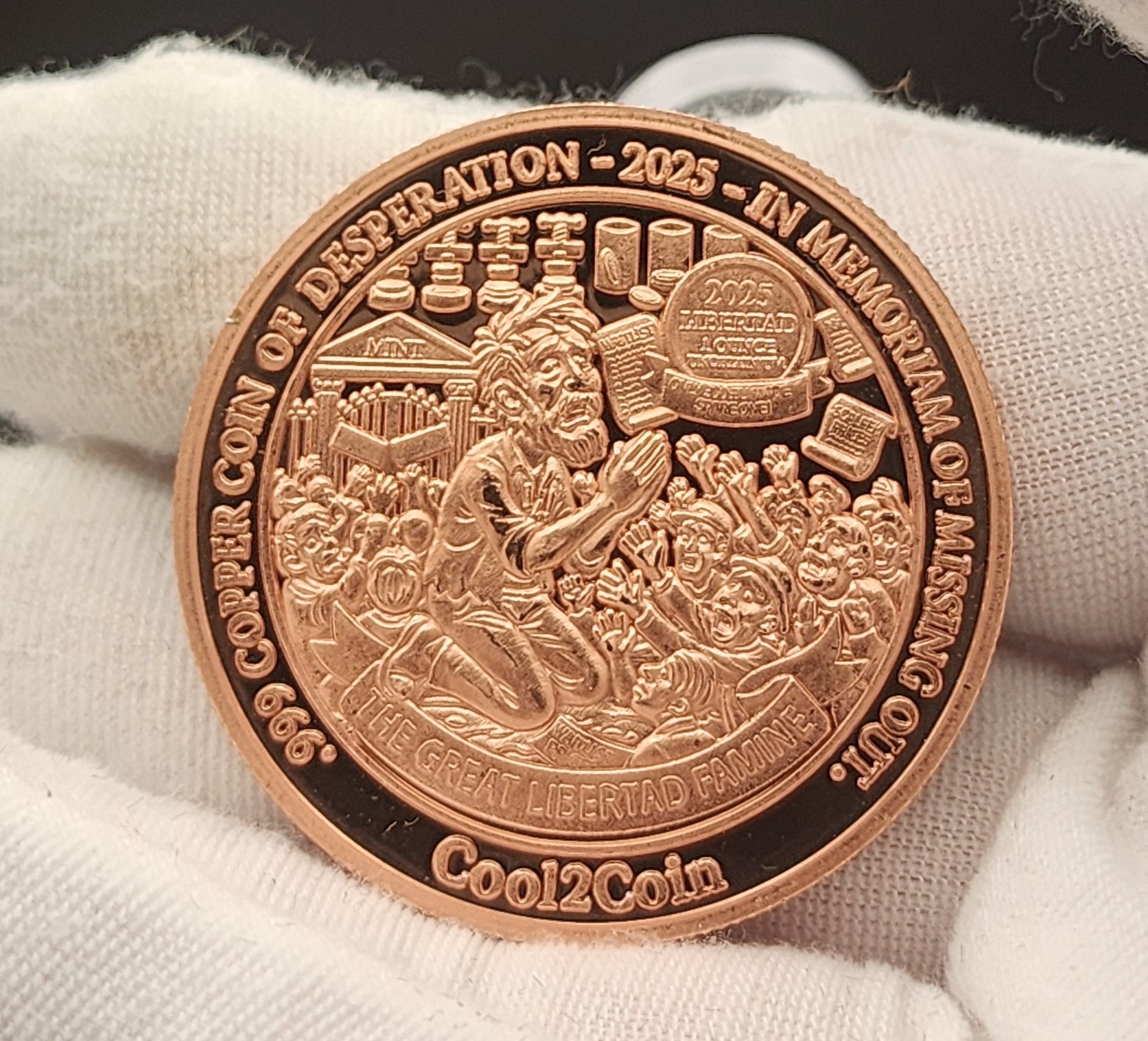 Cool2Coin 2025 "Great Libertad Famine" 1 oz Copper Round