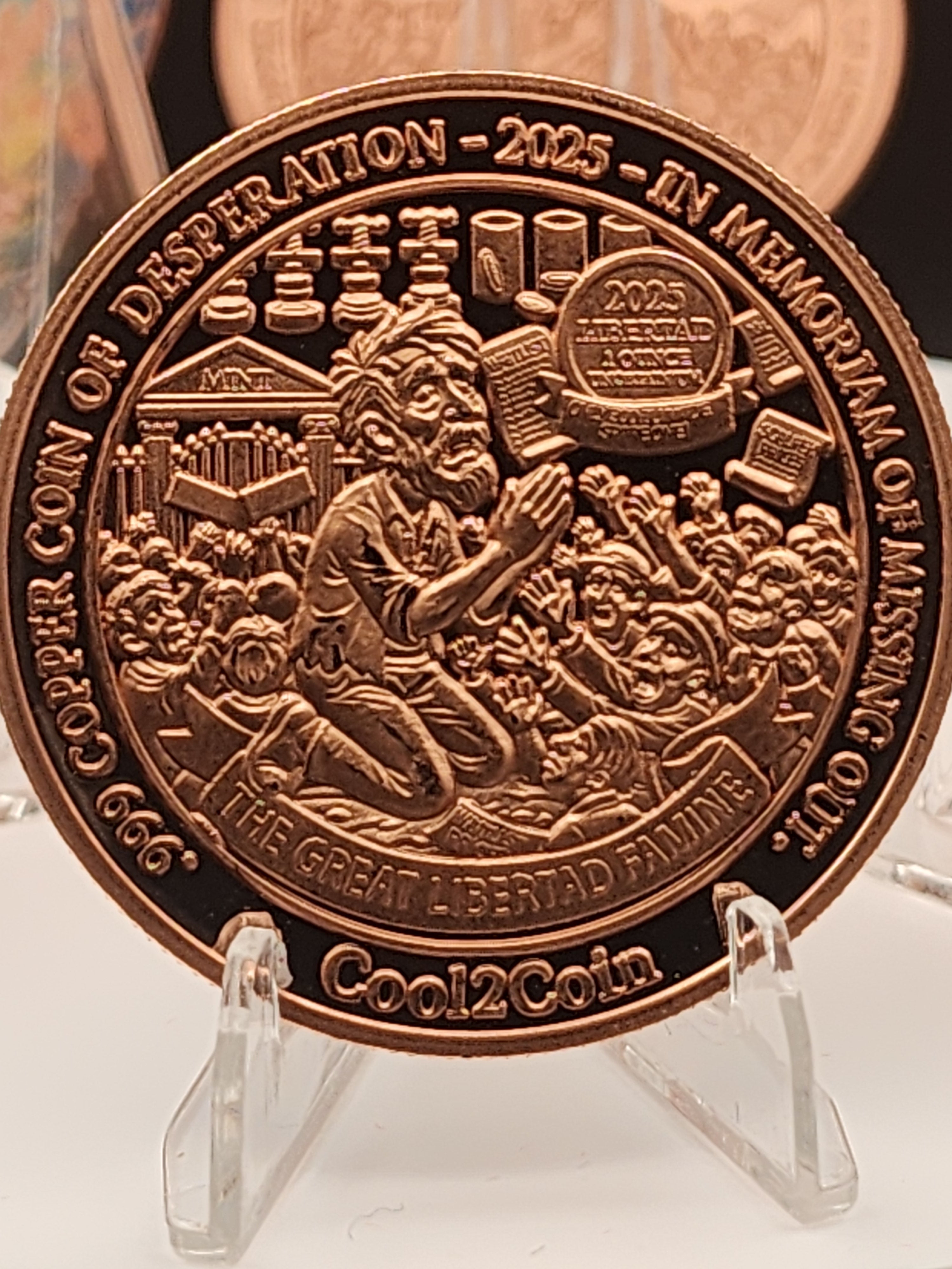 Cool2Coin 2025 "Great Libertad Famine" 1 oz Copper Round